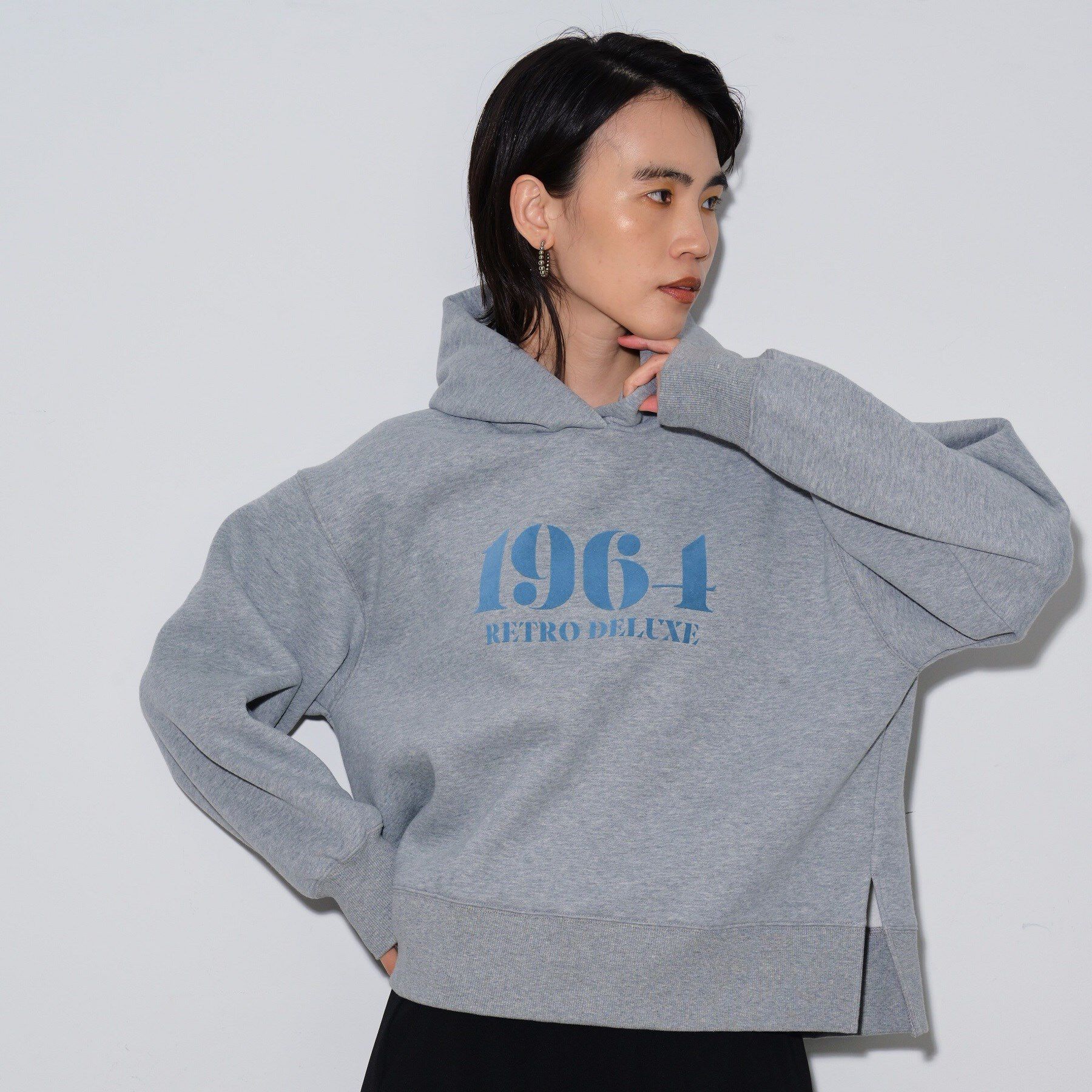 GALLEST「ロゴ裏毛フーディートップス」|パーカー|