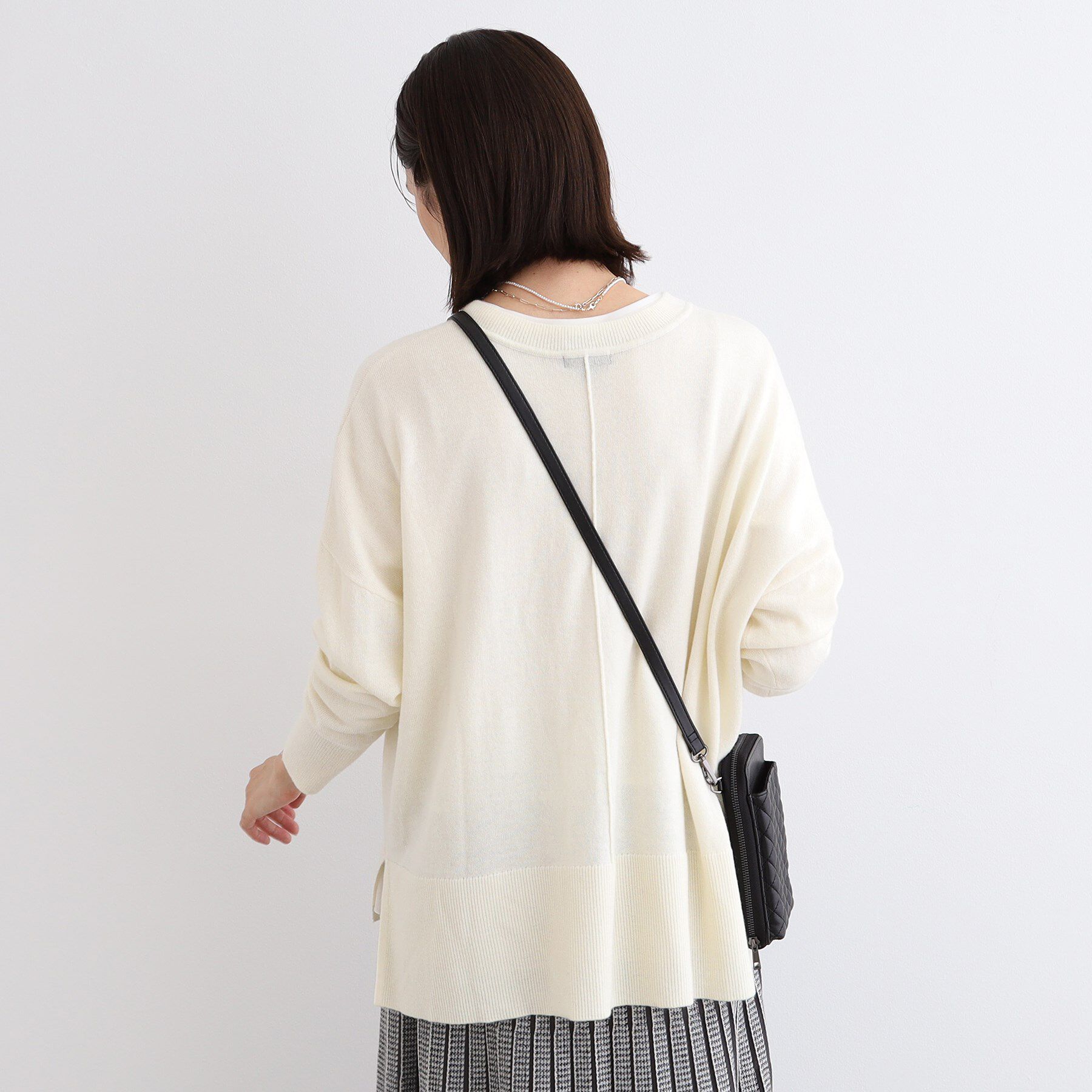 INDIVI「【カシミヤ混／洗える／リラックス】ワイドシルエットニット」|ニット・セーター|