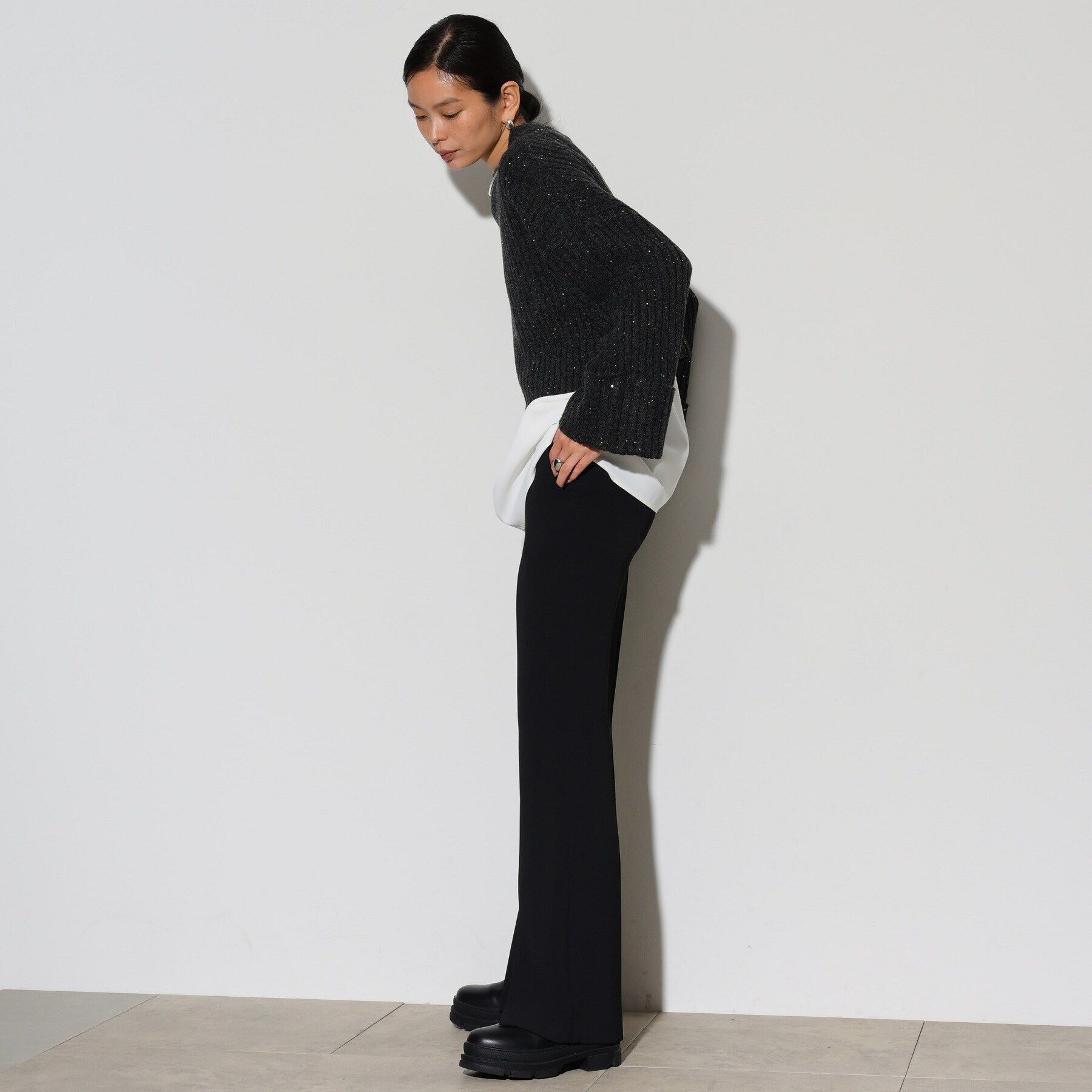 GALLEST「スパンコール混クルーネックニット」|ニット・セーター|