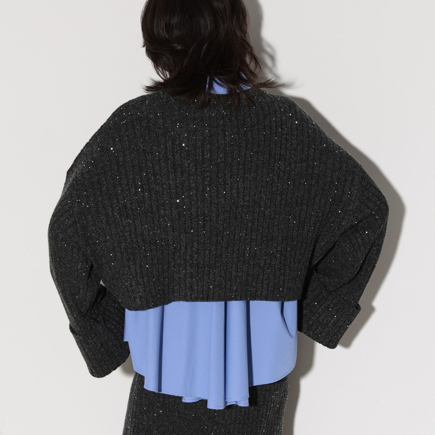 GALLEST「スパンコール混クルーネックニット」|ニット・セーター|