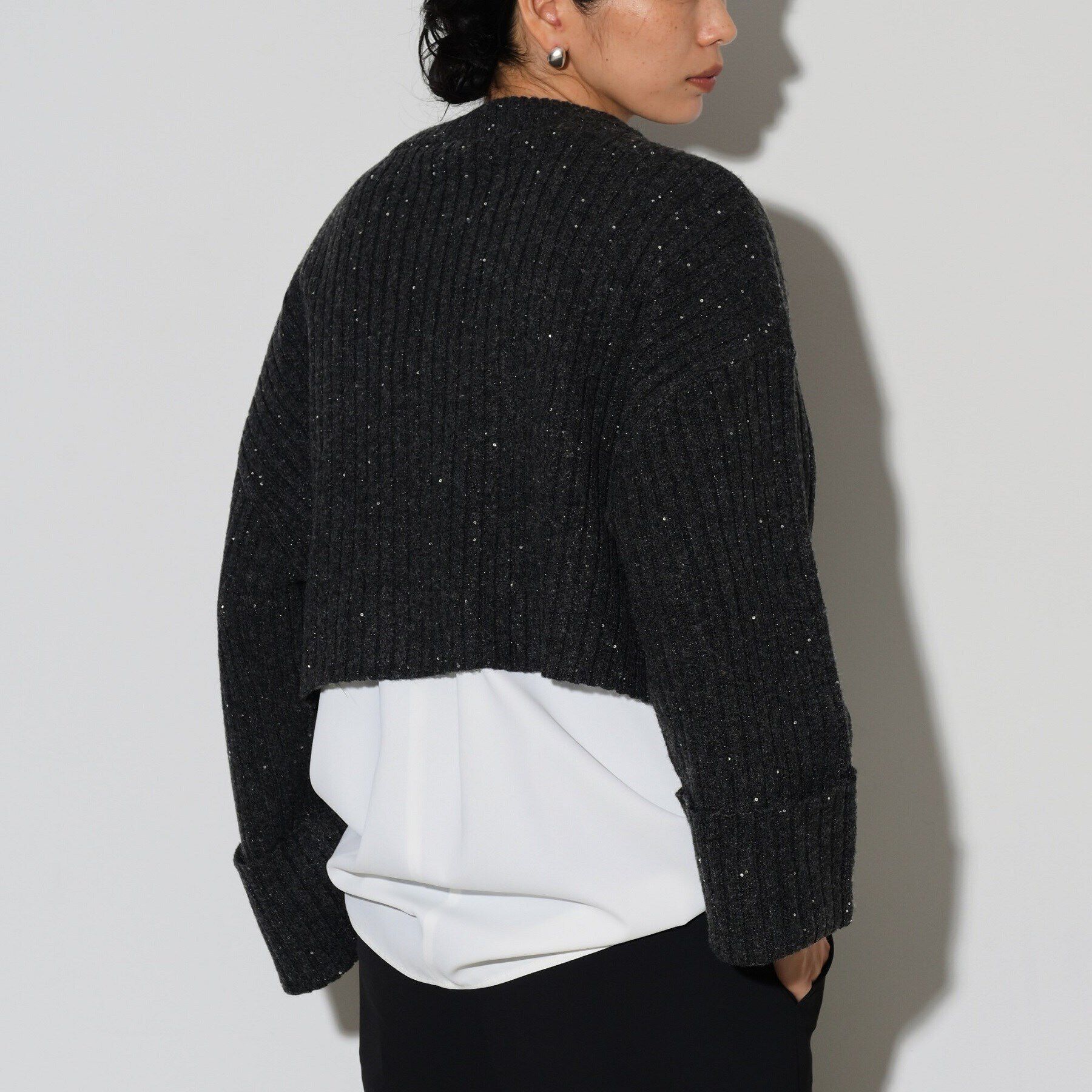 GALLEST「スパンコール混クルーネックニット」|ニット・セーター|