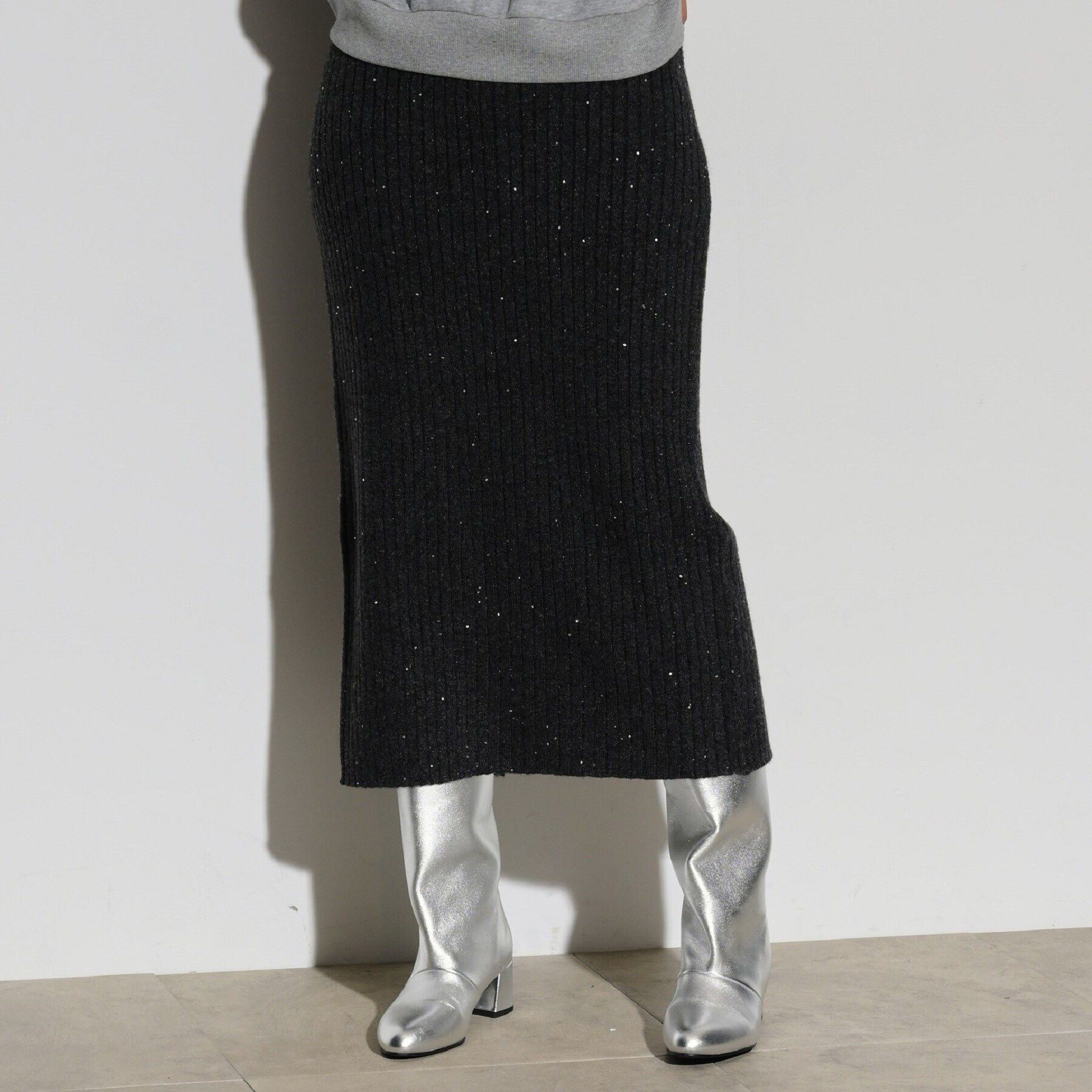 GALLEST「ワイドリブニットスカート」|スカート|