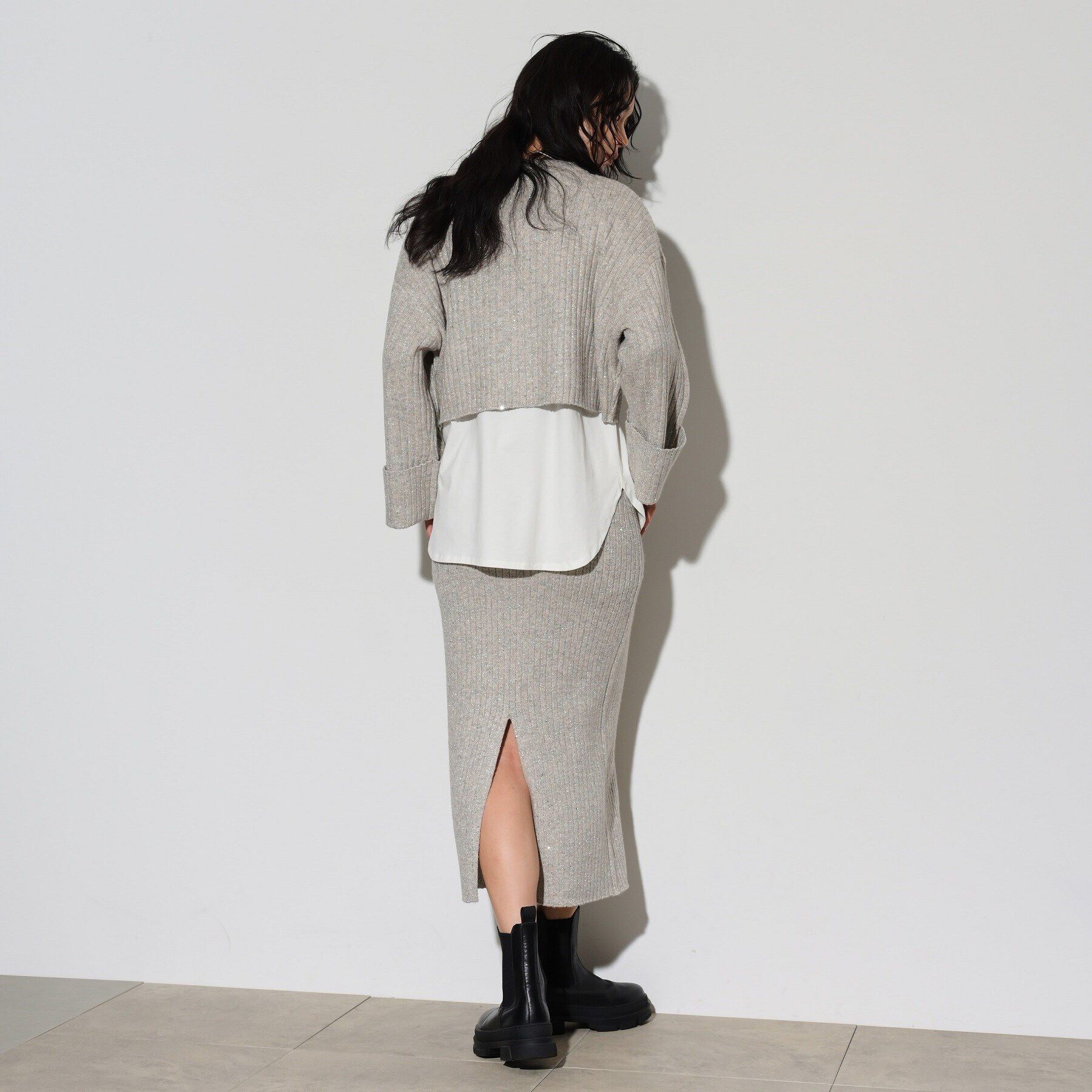 GALLEST「ワイドリブニットスカート」|スカート|