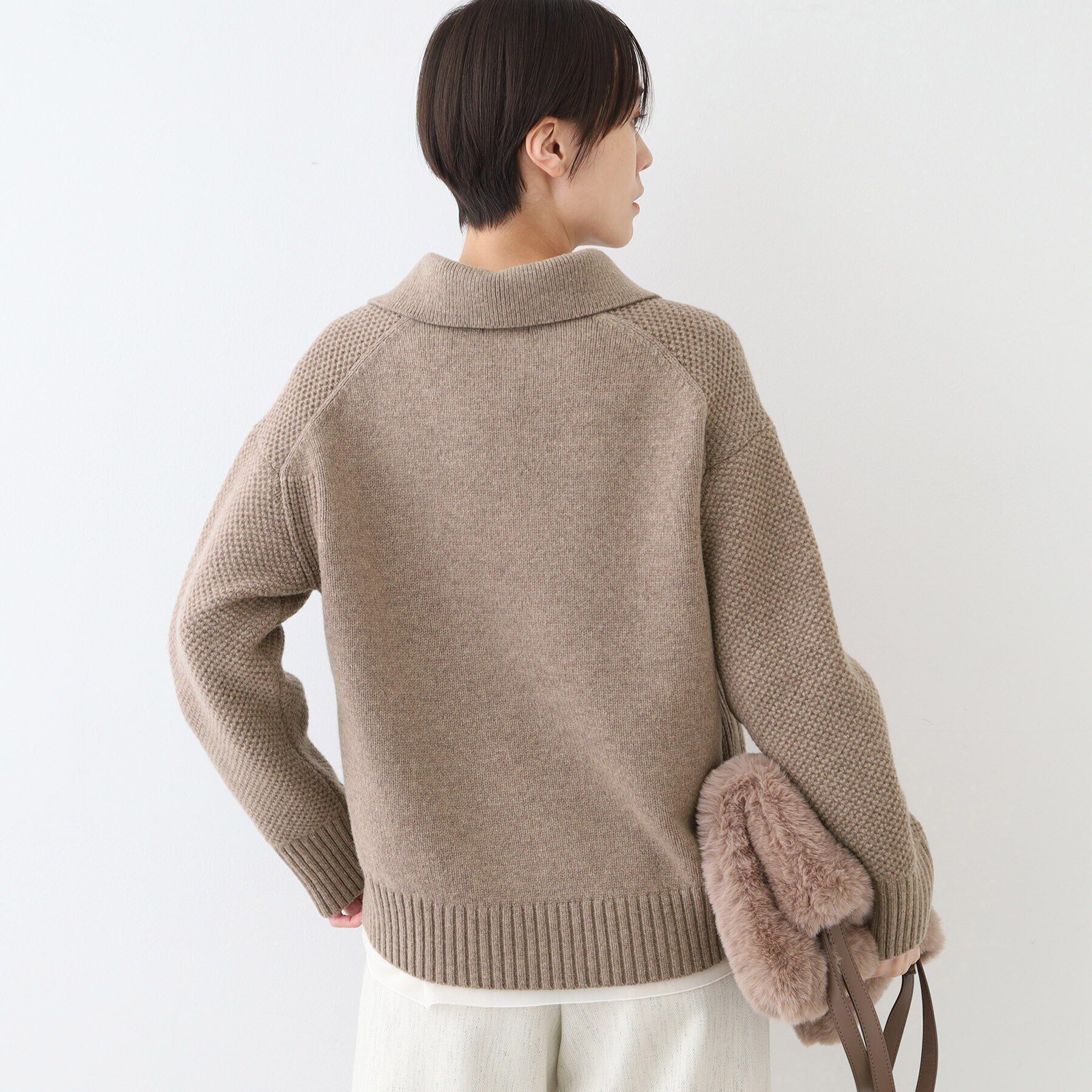 INDIVI「【日本製】衿付きニット」|ニット・セーター|