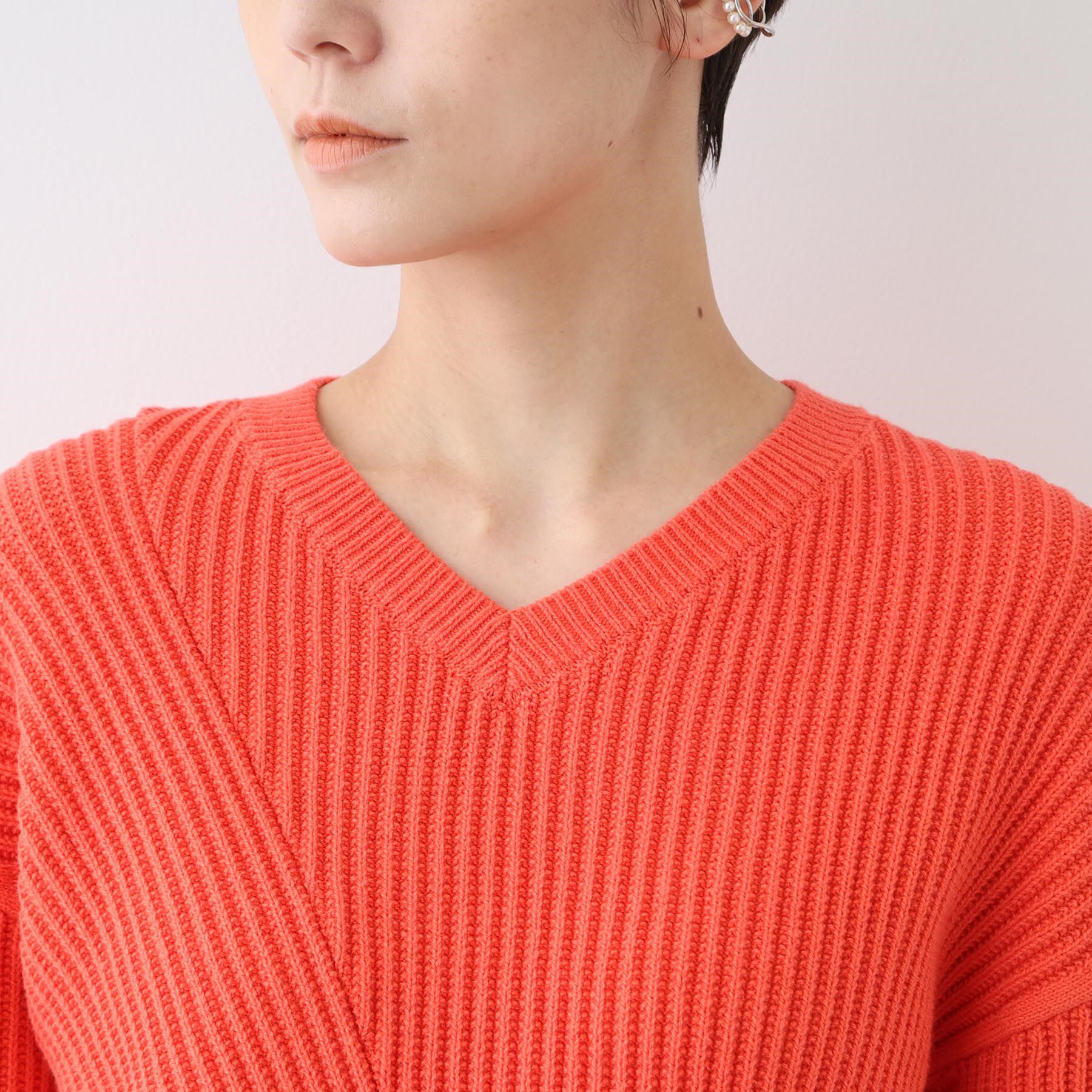 INDIVI「【洗える／コットン混】アシメデザインニット」|ニット・セーター|