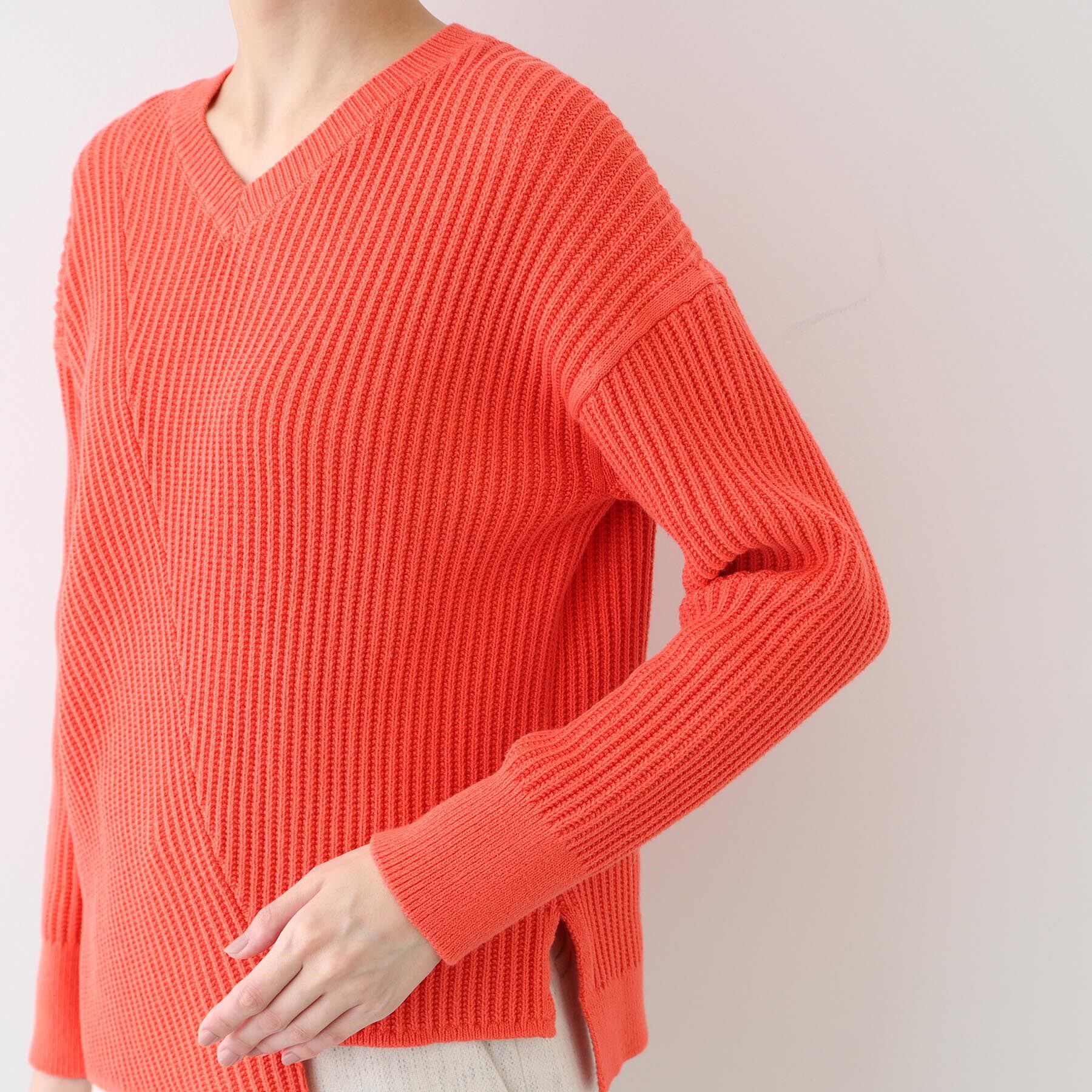 INDIVI「【洗える／コットン混】アシメデザインニット」|ニット・セーター|