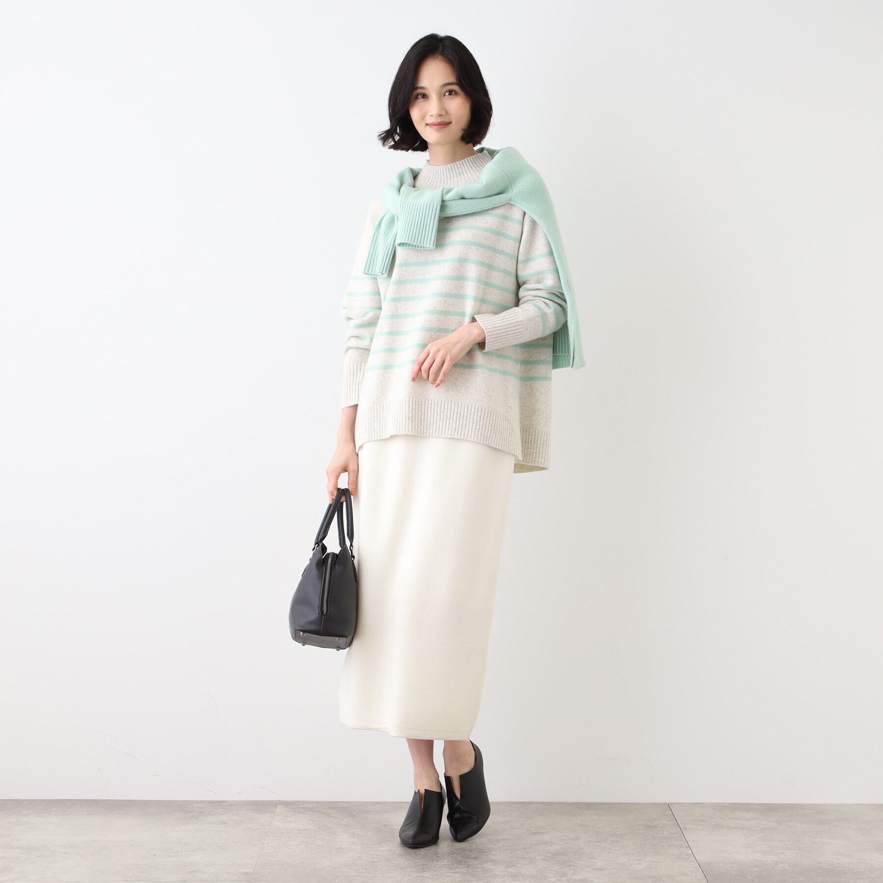 INDIVI「【SETUP可能】スウェットライクナローニットスカート」|スカート|