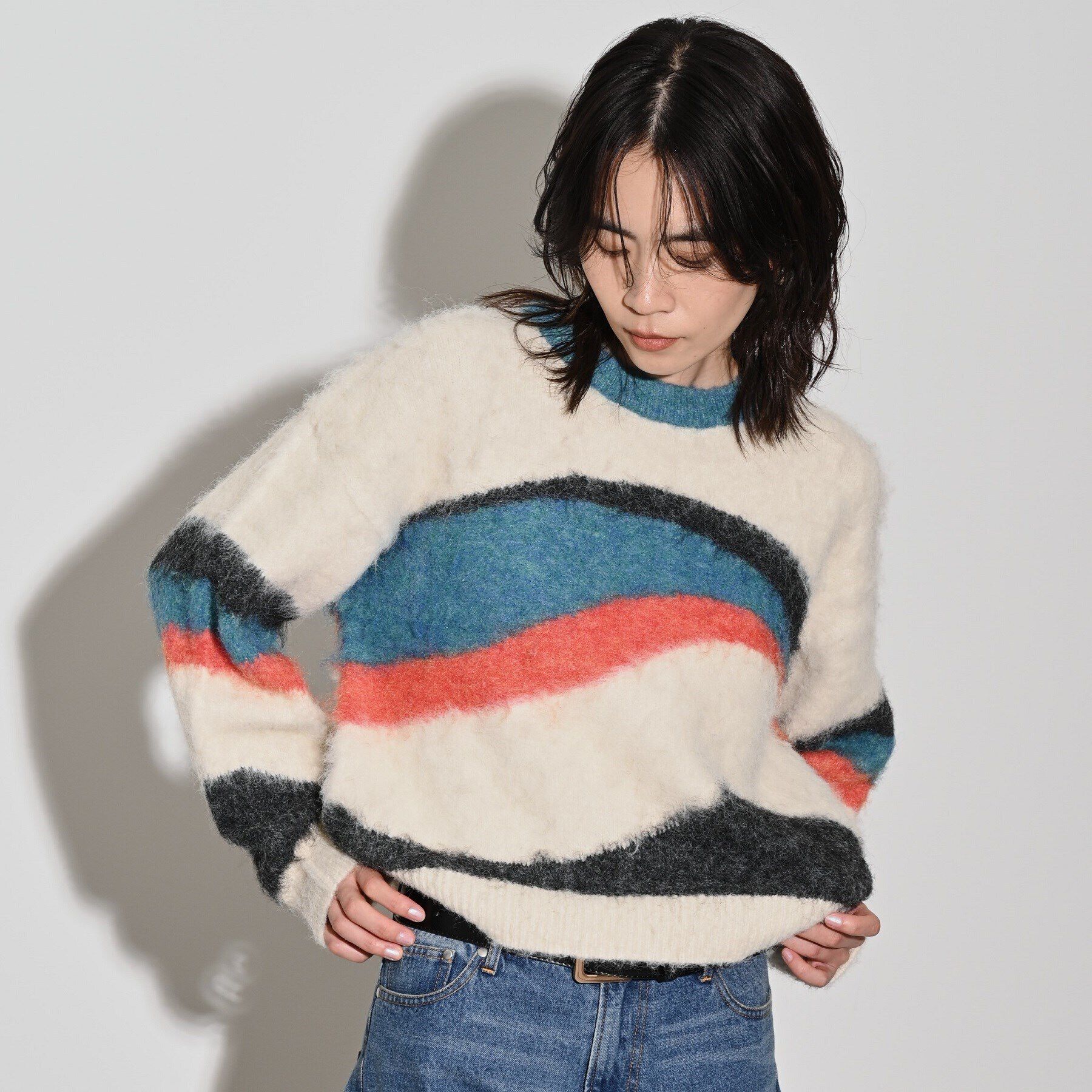 GALLEST「カラーブロッキングニット」|ニット・セーター|