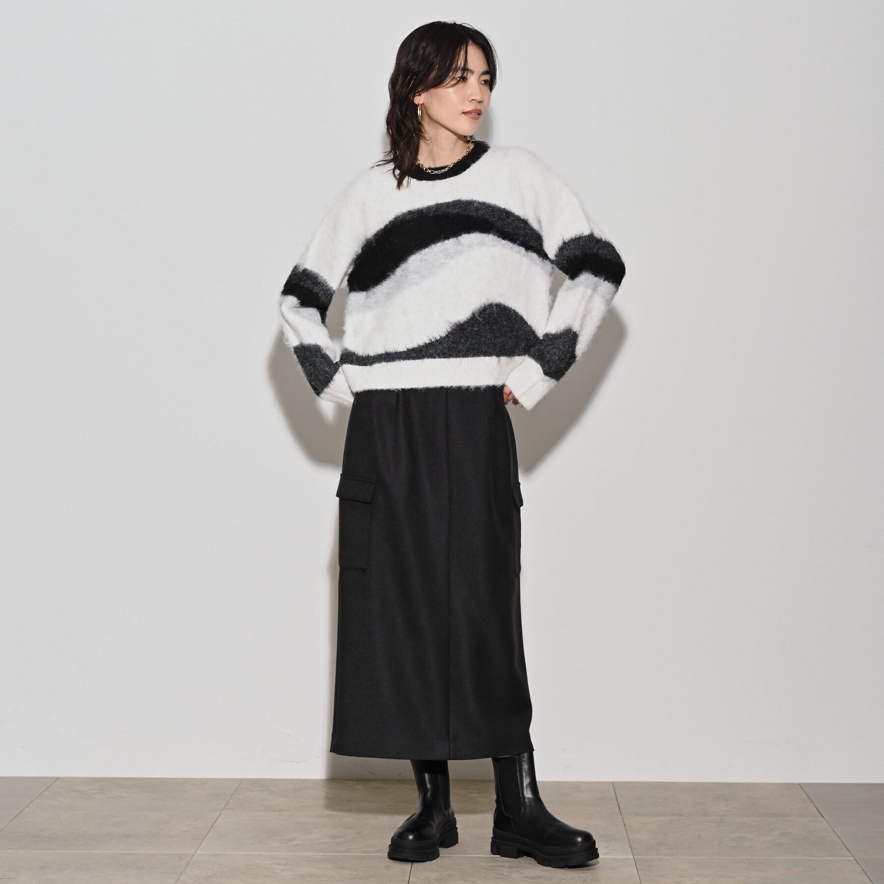 GALLEST「カラーブロッキングニット」|ニット・セーター|