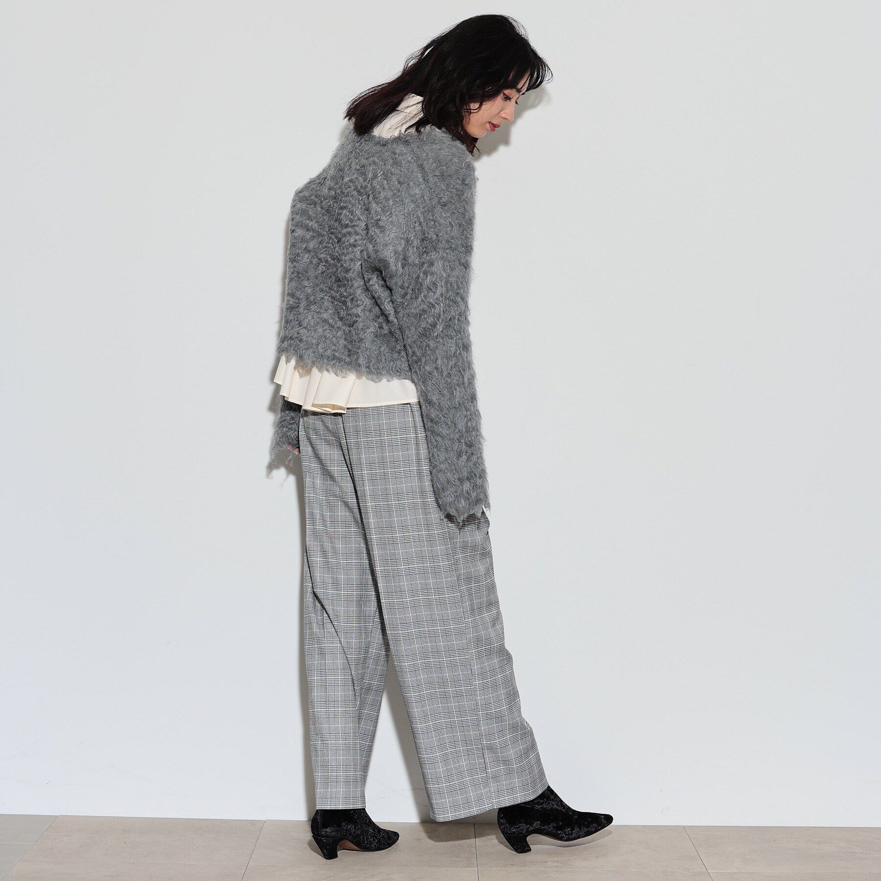 GALLEST「イージーストレートワイドパンツ【裏地付き/チェック柄】」|その他|