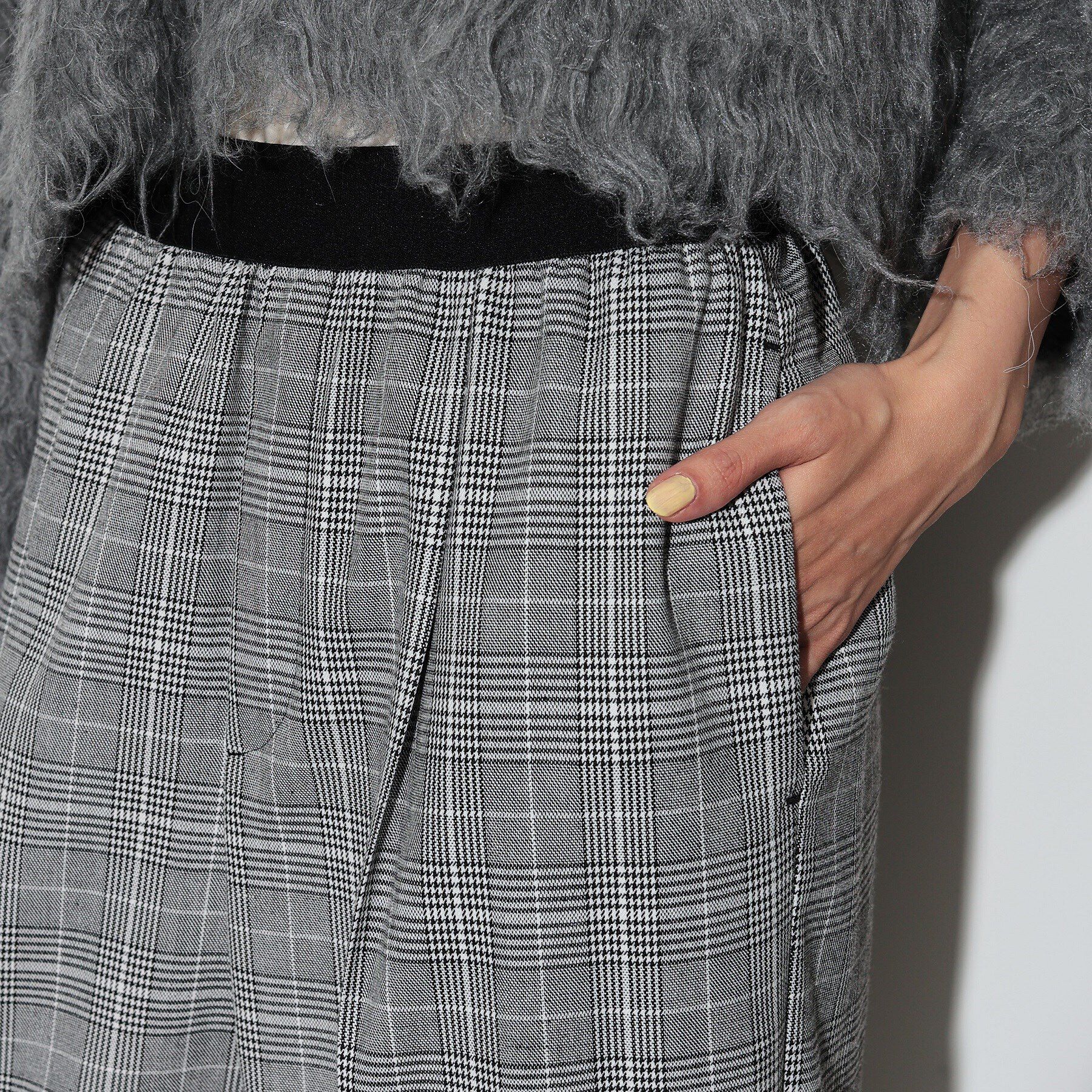 GALLEST「イージーストレートワイドパンツ【裏地付き/チェック柄】」|その他|