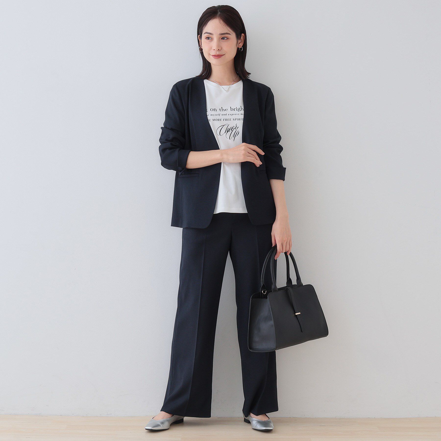 INDIVI「【こなれSETUP】リネンライクワイドパンツ」|その他|