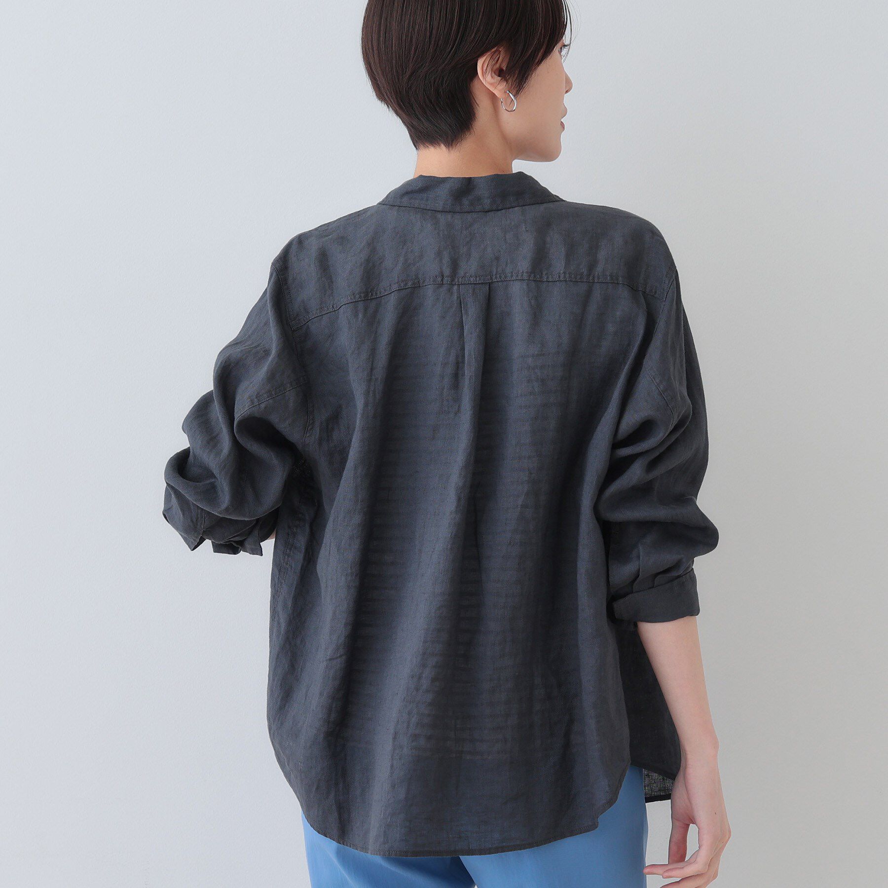 INDIVI「【毎年人気！／フレンチリネン】ベーシックシャツ」|シャツ・ブラウス|