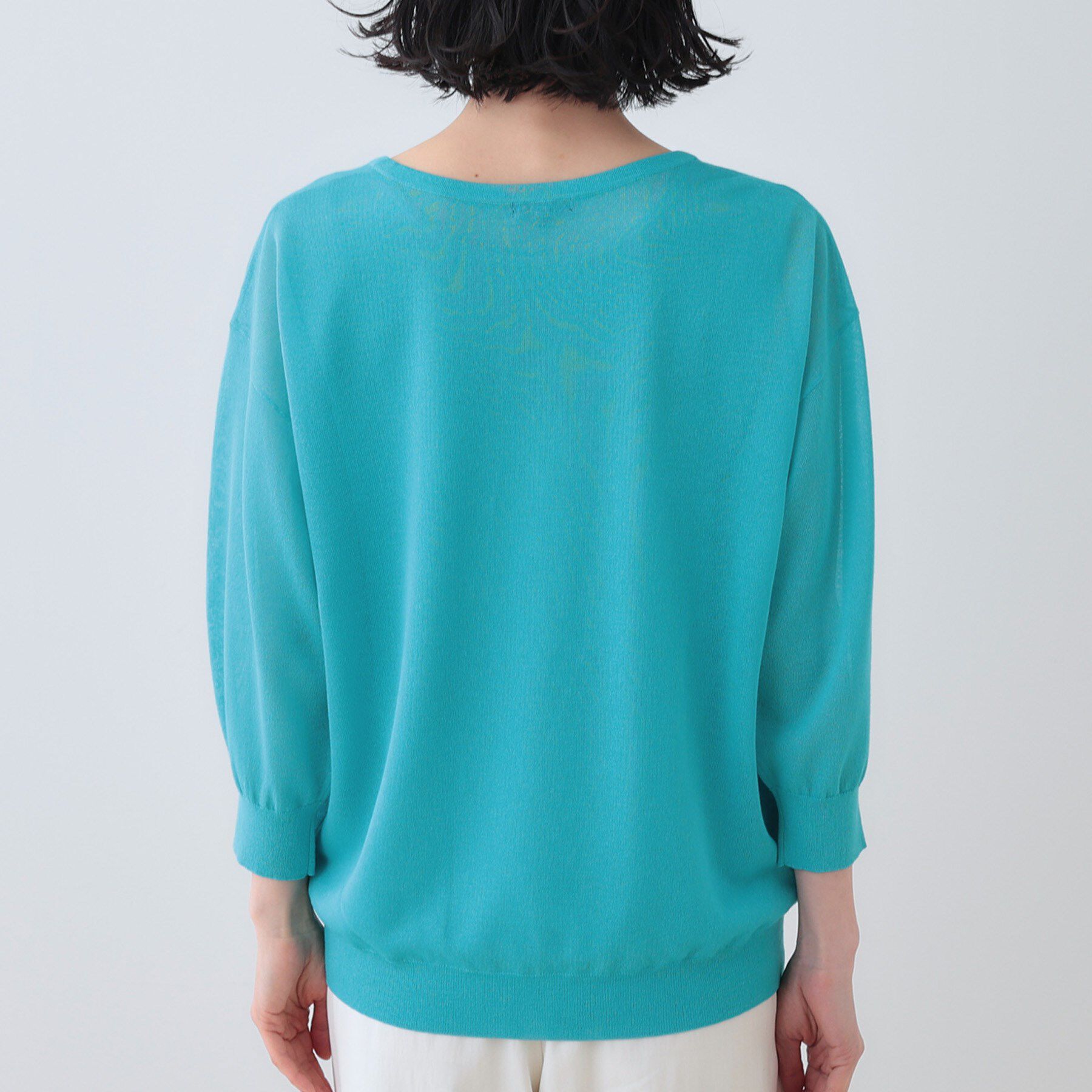 INDIVI「【洗える／シアーラメ】レイヤード風ニット」|ニット・セーター|