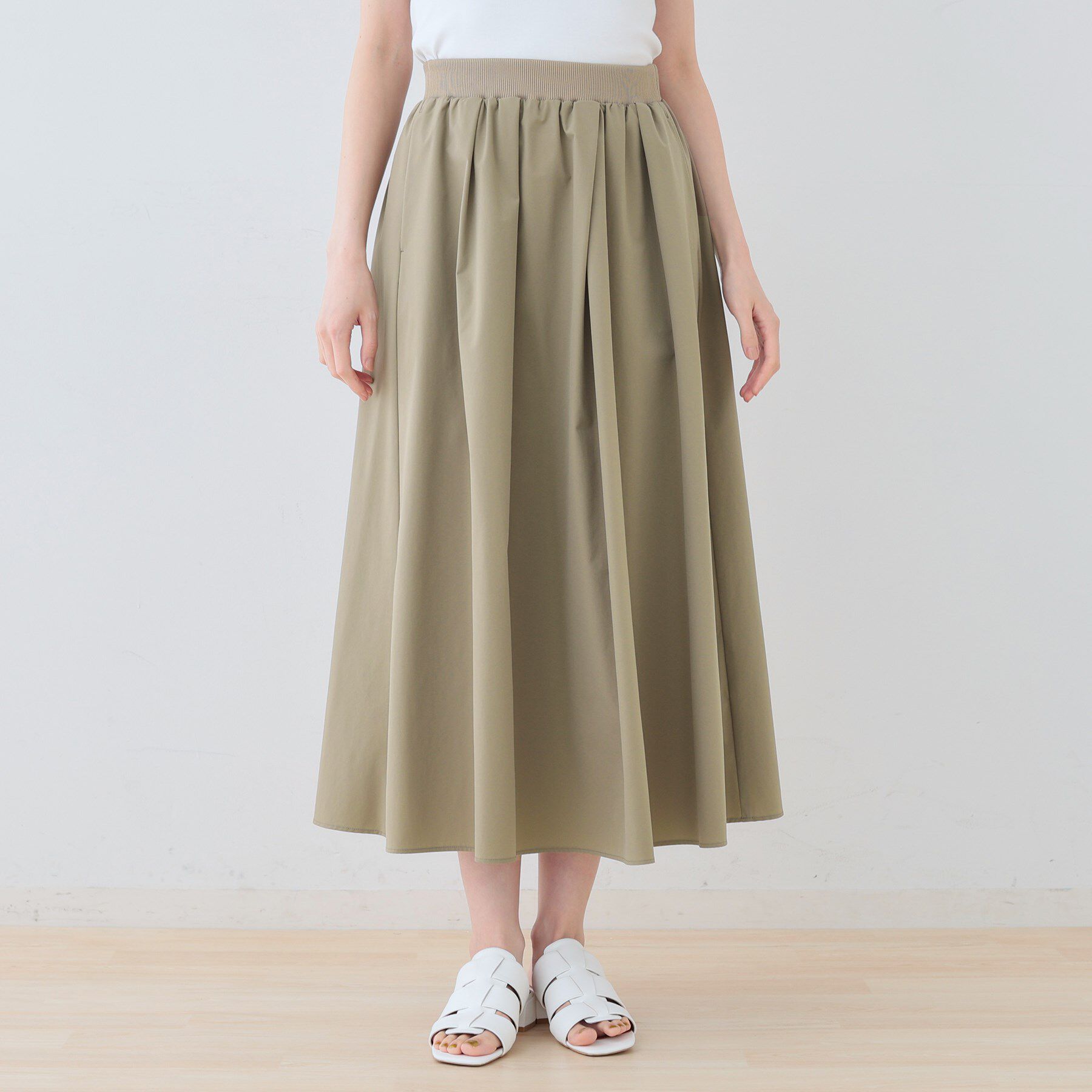 INDIVI「【通気性◎撥水／UVケア／SETUP可能】アクティブスカート」|スカート|