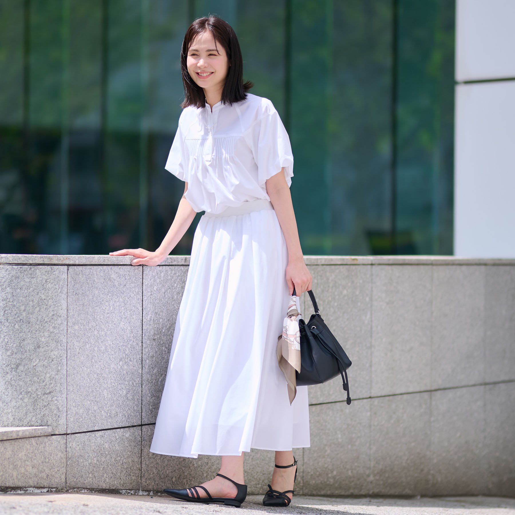 INDIVI「【通気性◎撥水／UVケア／SETUP可能】アクティブスカート」|スカート|