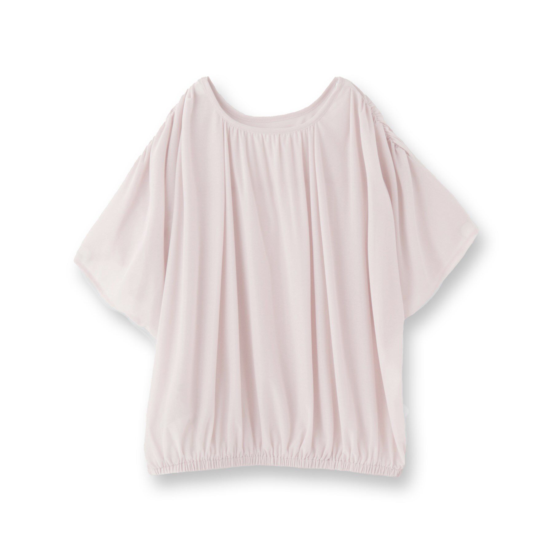 INDIVI「【洗える／体型カバー】シャーリングシアートップス」|Tシャツ・カットソー|