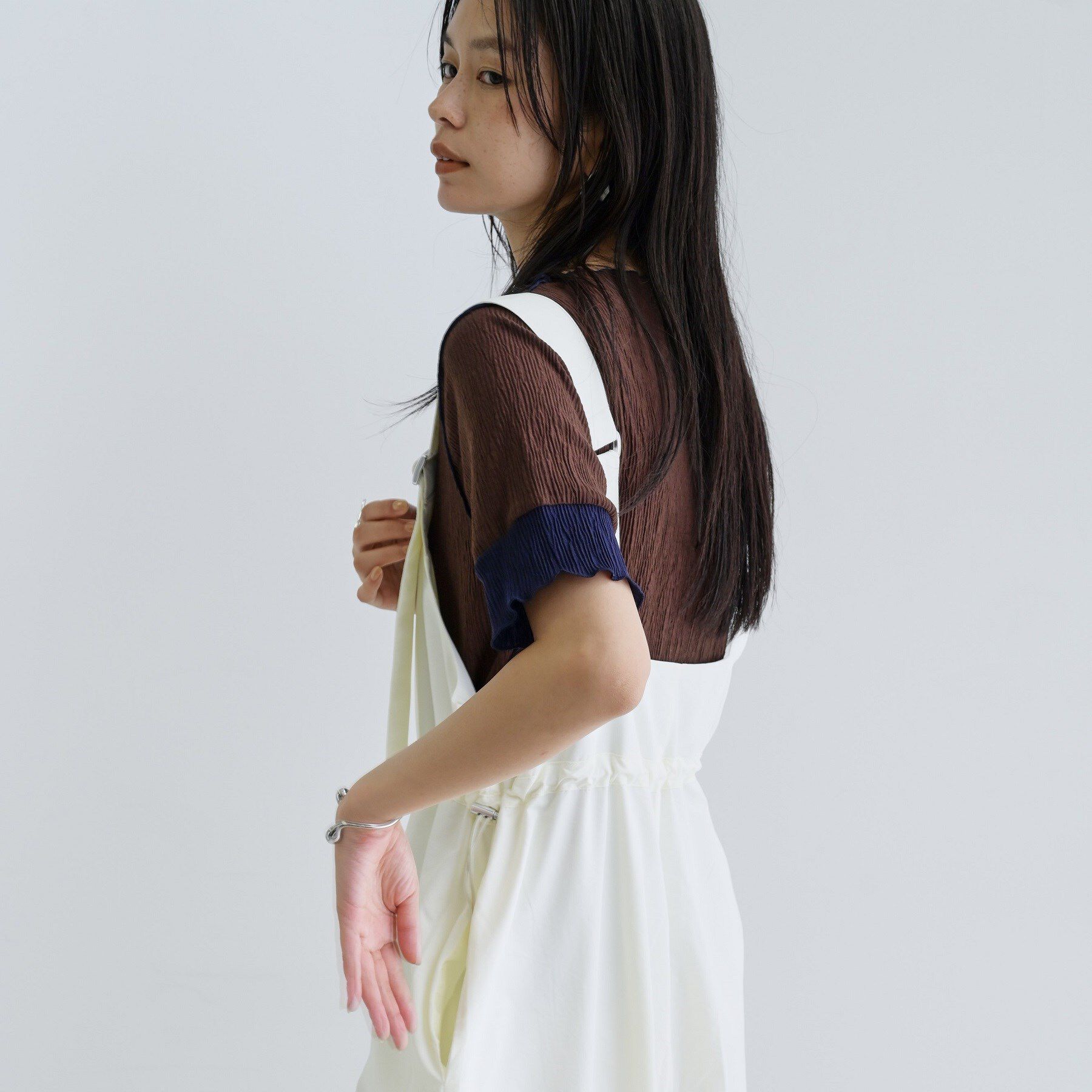 GALLEST「【一部店舗限定】バイカラープリーツカットソー」|Tシャツ・カットソー|