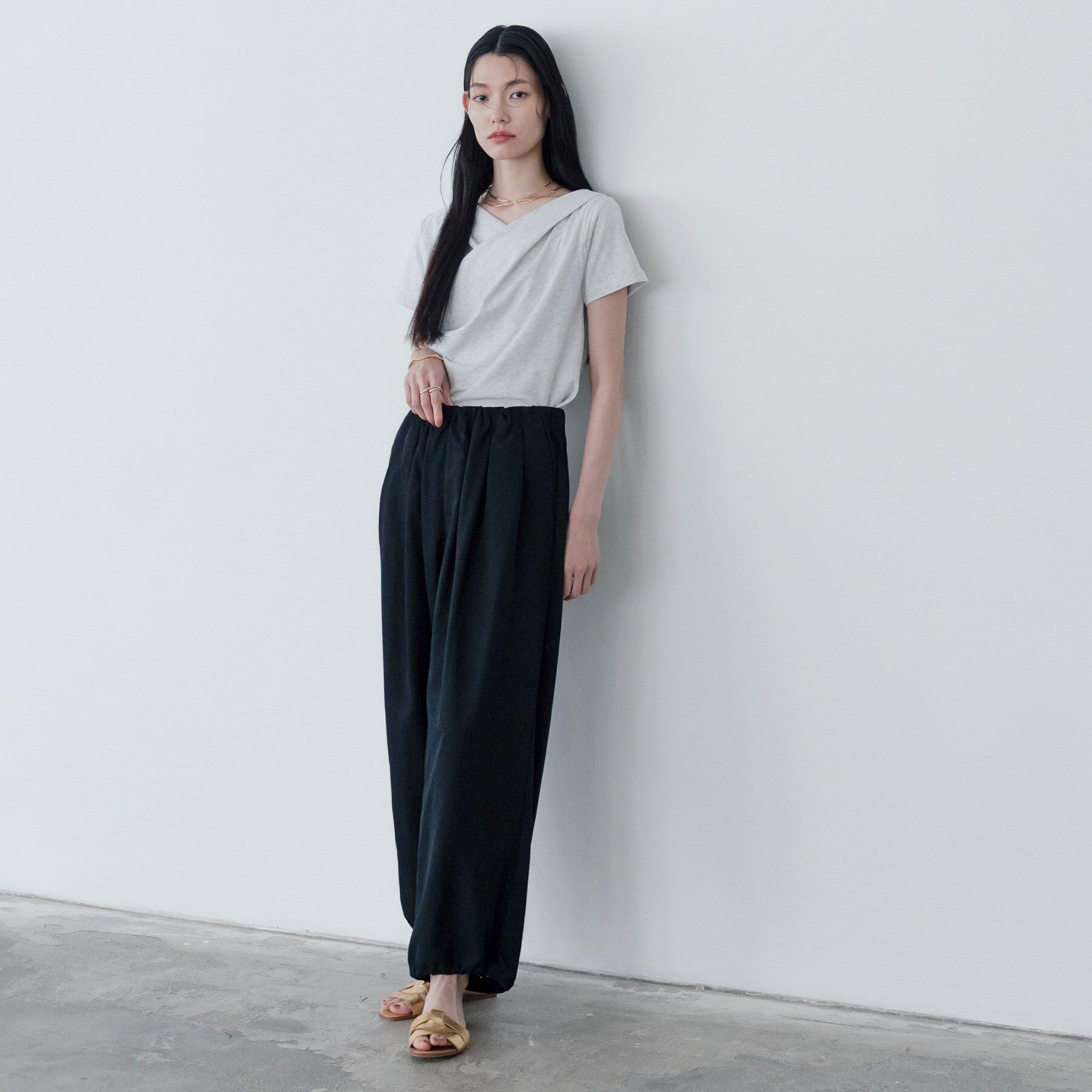 GALLEST「ドレープクロップドカットソー」|Tシャツ・カットソー|