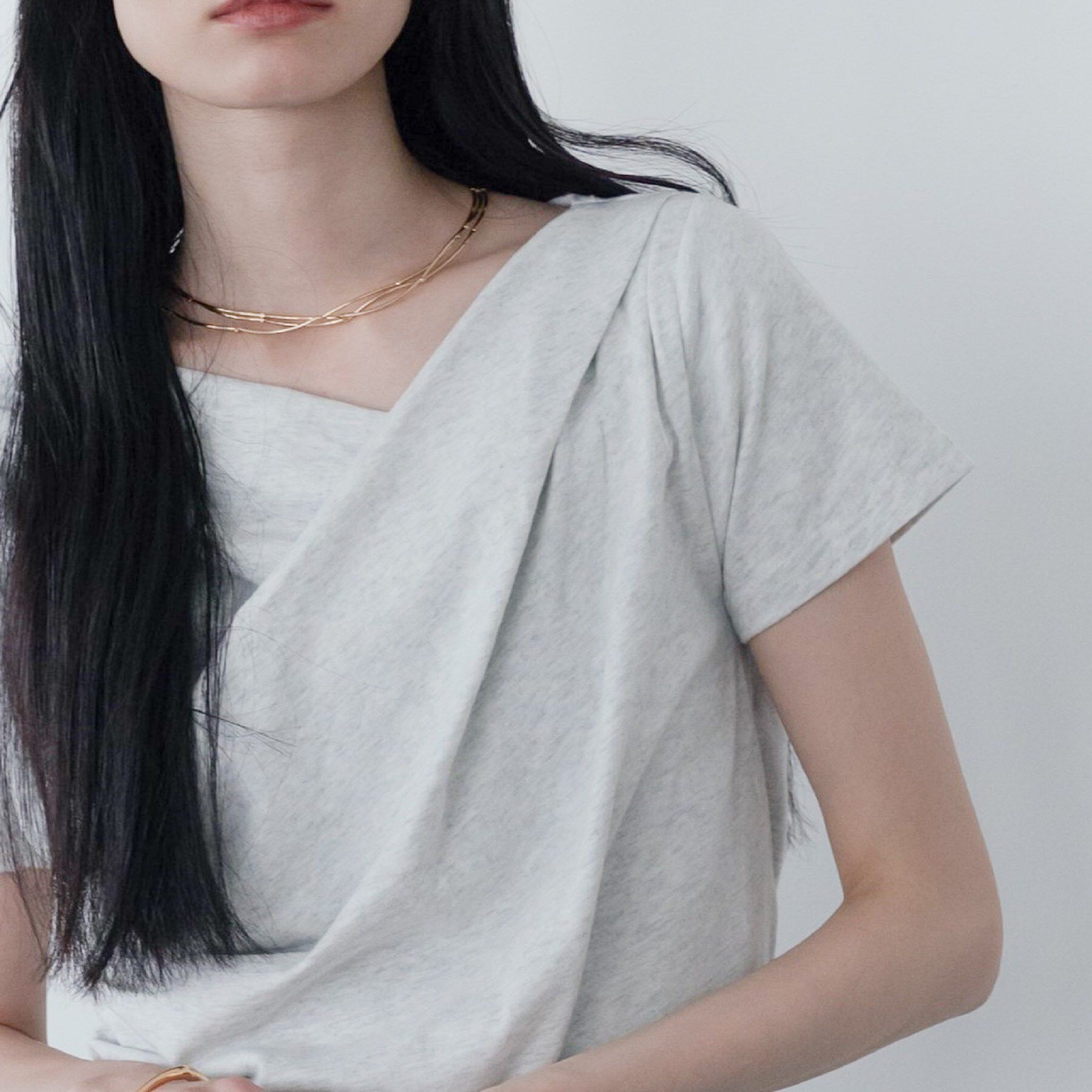 GALLEST「ドレープクロップドカットソー」|Tシャツ・カットソー|