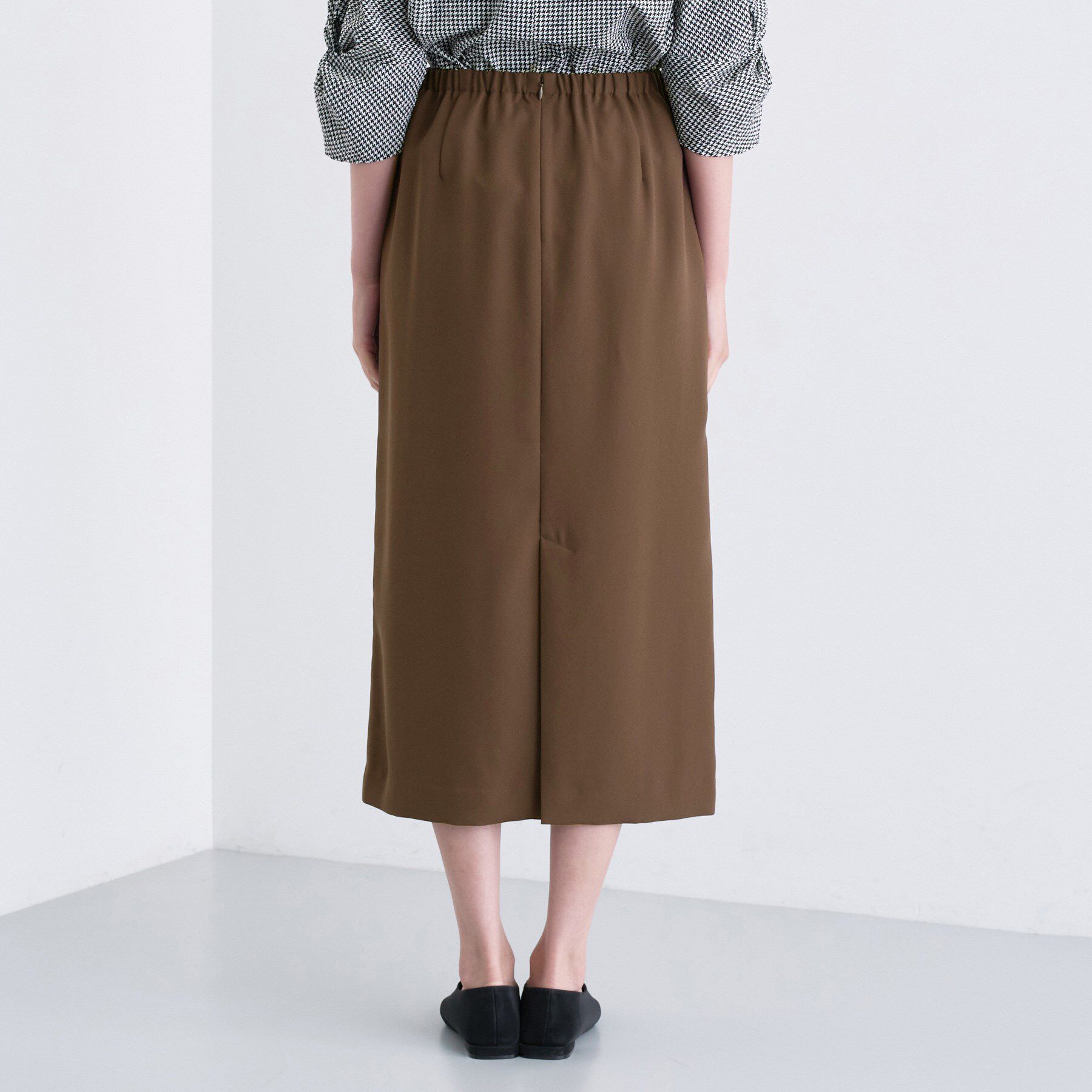 INDIVI「【洗える／UVケア／吸汗速乾】ジョーゼットナロースカート」|スカート|