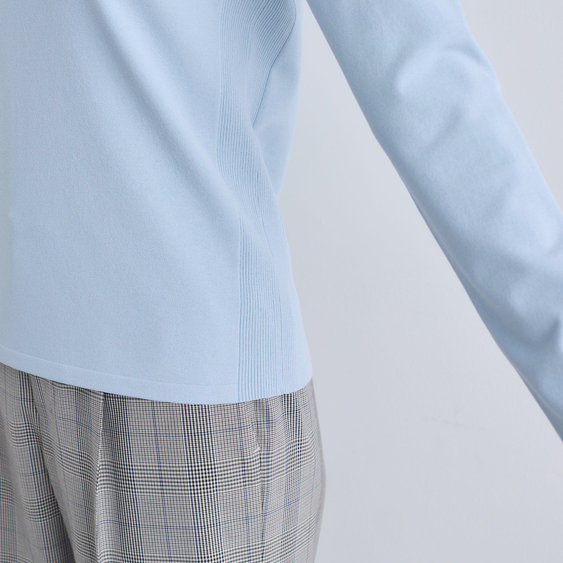 INDIVI「【洗える】Vネックコンパクトニット」|ニット・セーター|