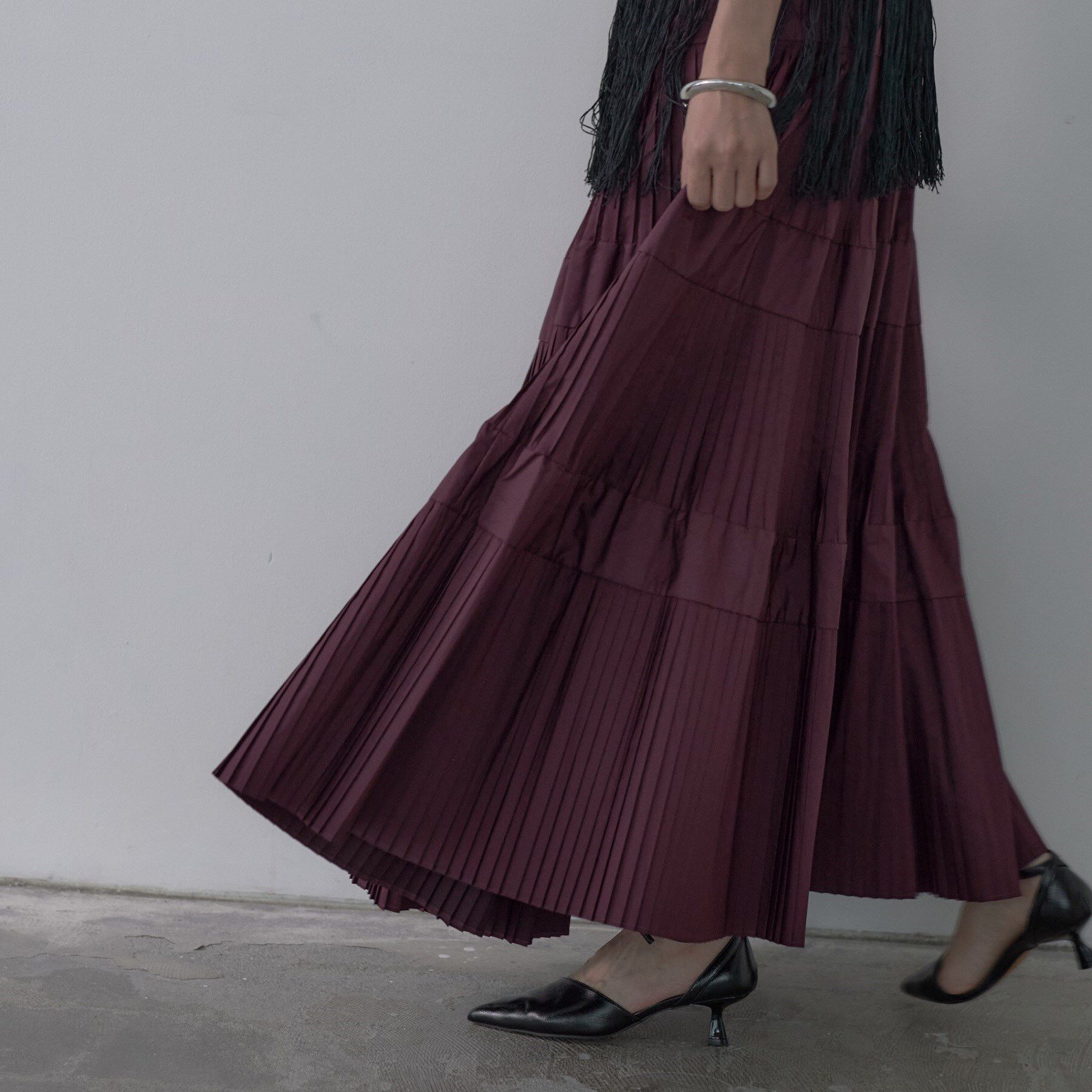 GALLEST「プリーツティアードスカート」|スカート|