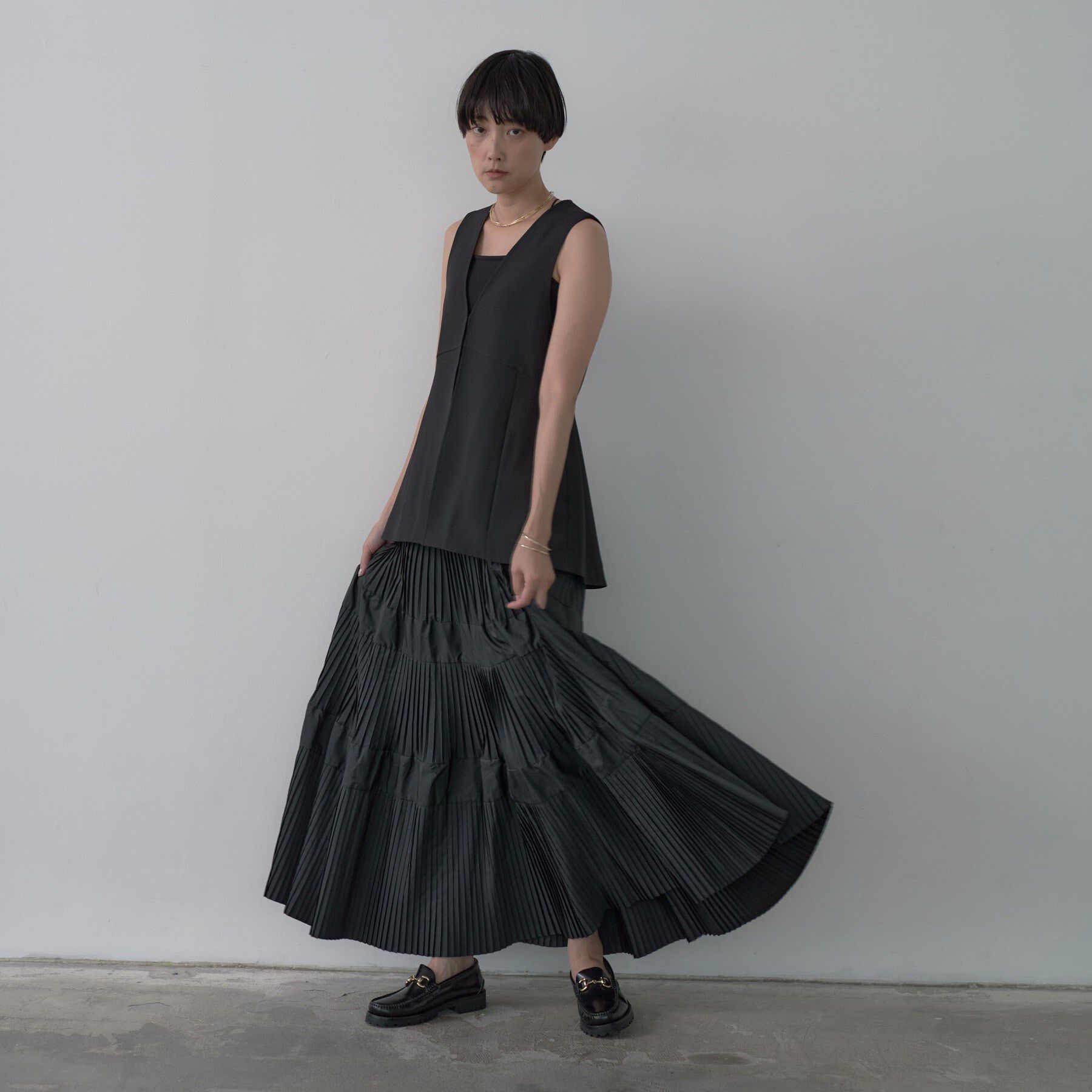 GALLEST「プリーツティアードスカート」|スカート|