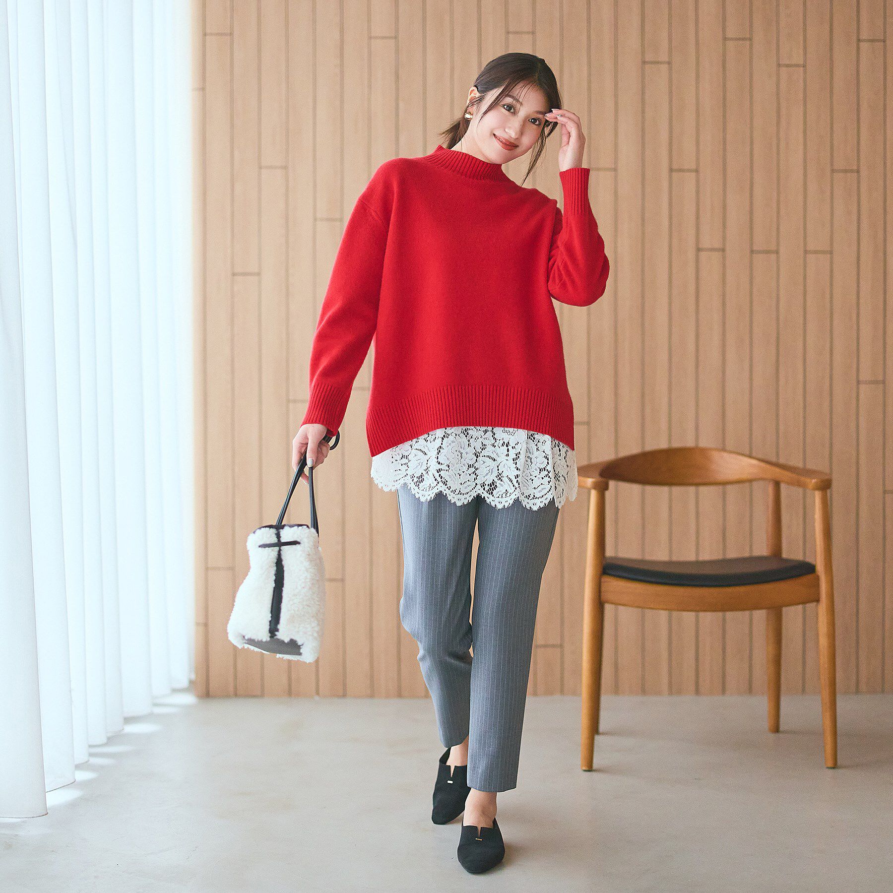 INDIVI「【洗える／裏起毛】ストレッチウォームパンツ」|その他|