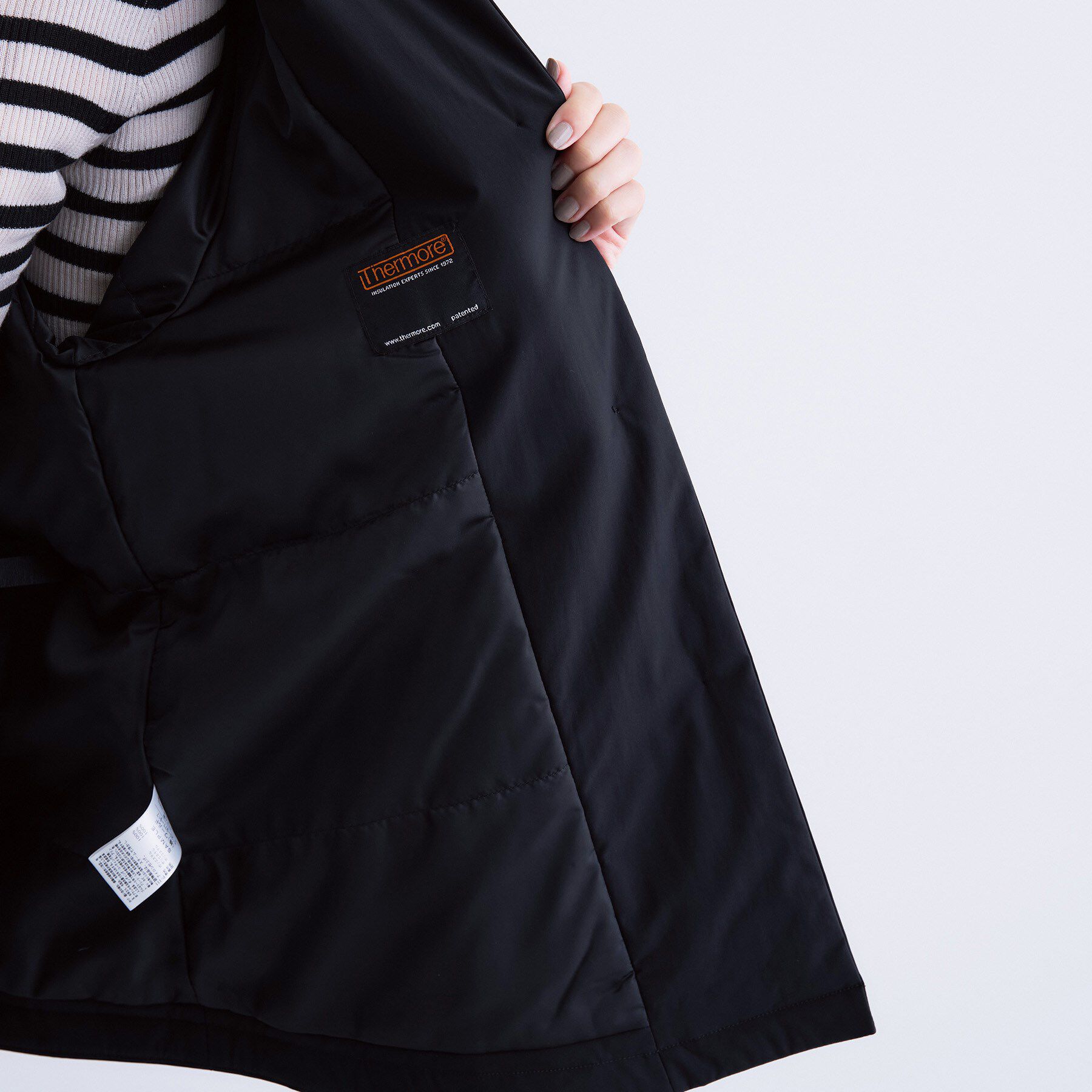 INDIVI「【超軽量／蓄熱】ライトパフステンカラーコート」|ダウン|