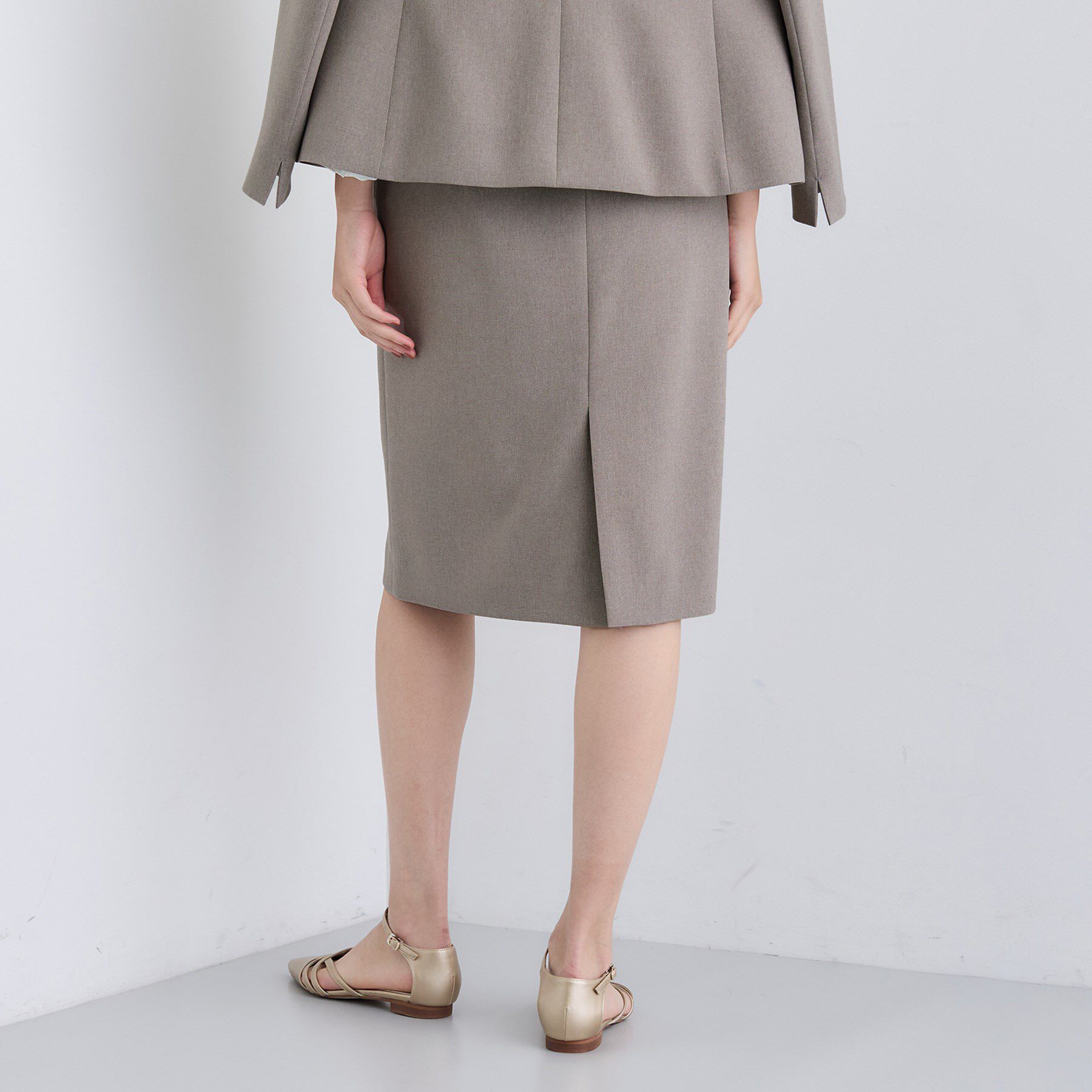 INDIVI「【洗える／通勤／スーツ】メランジストレッチ タイトスカート」|スーツ|