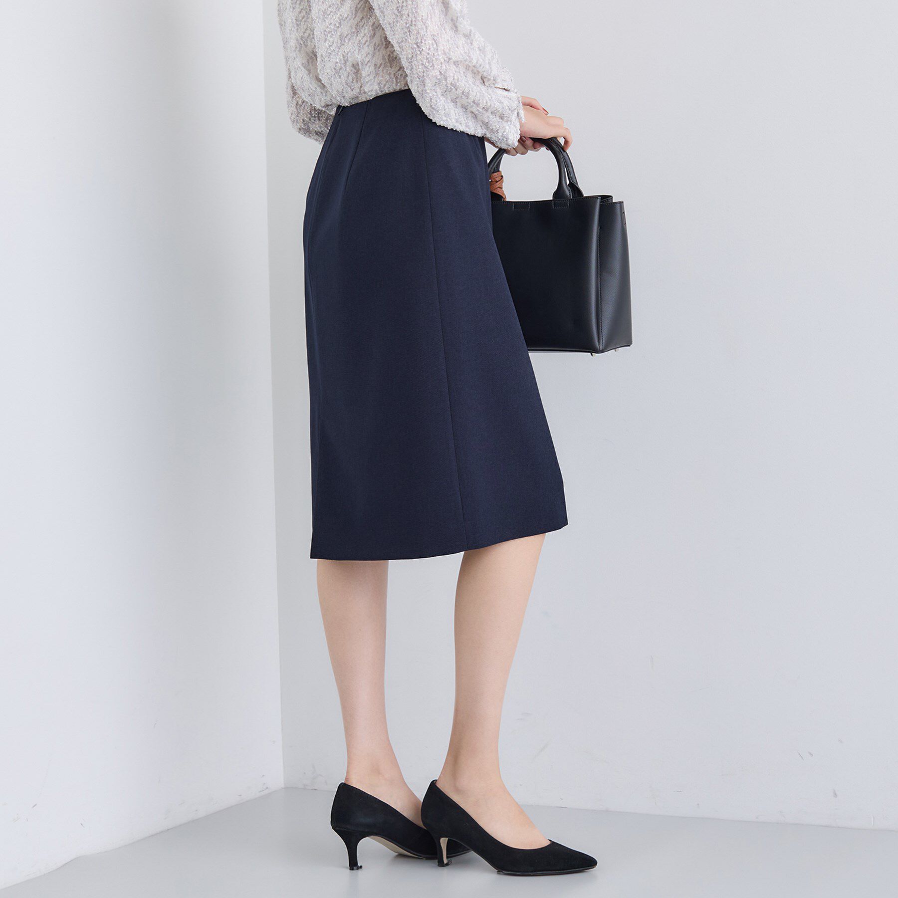 INDIVI「【洗える／通勤／スーツ】メランジストレッチ タイトスカート」|スーツ|