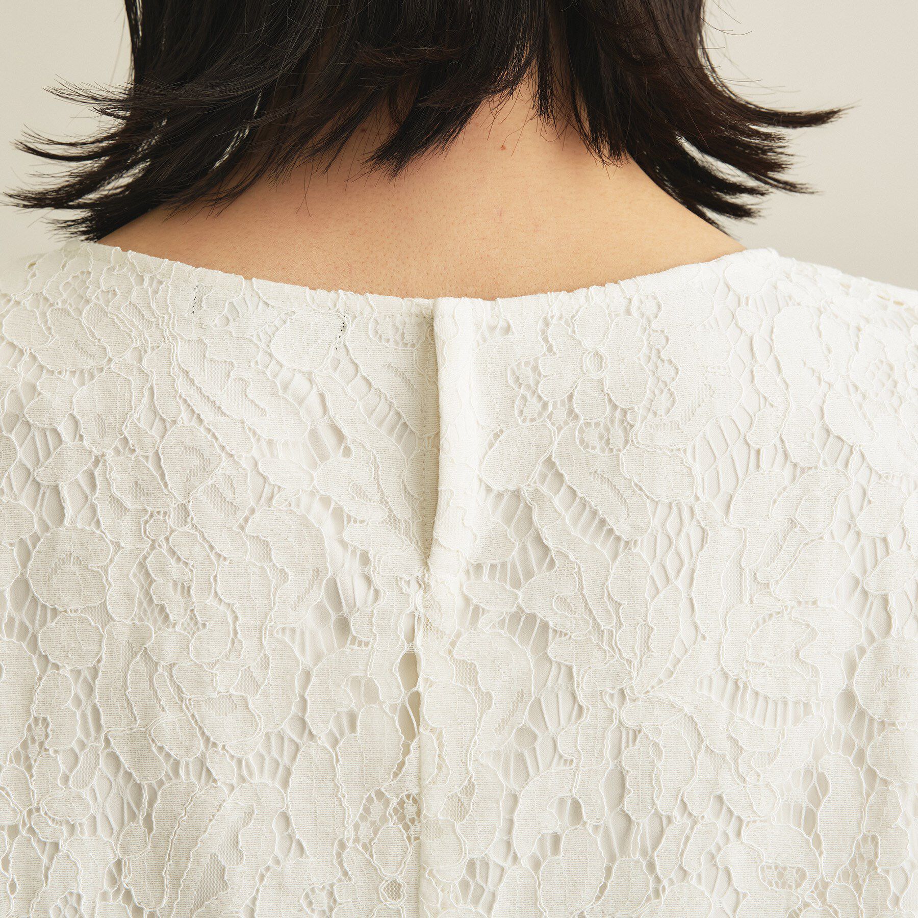 INDIVI「【洗える／セレモニー】フラワーレースブラウス」|シャツ・ブラウス|