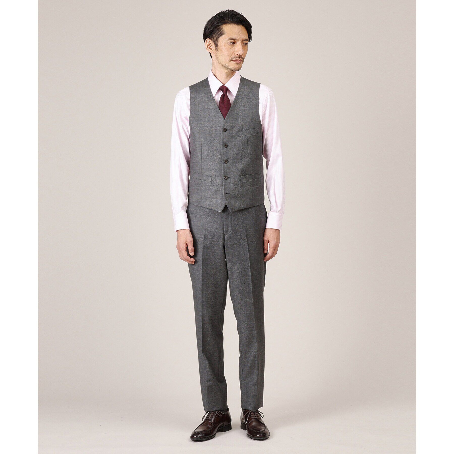 TAKEO KIKUCHI「【3ピース対応】シャイニーシャークピンヘッド ベスト」|スーツ|