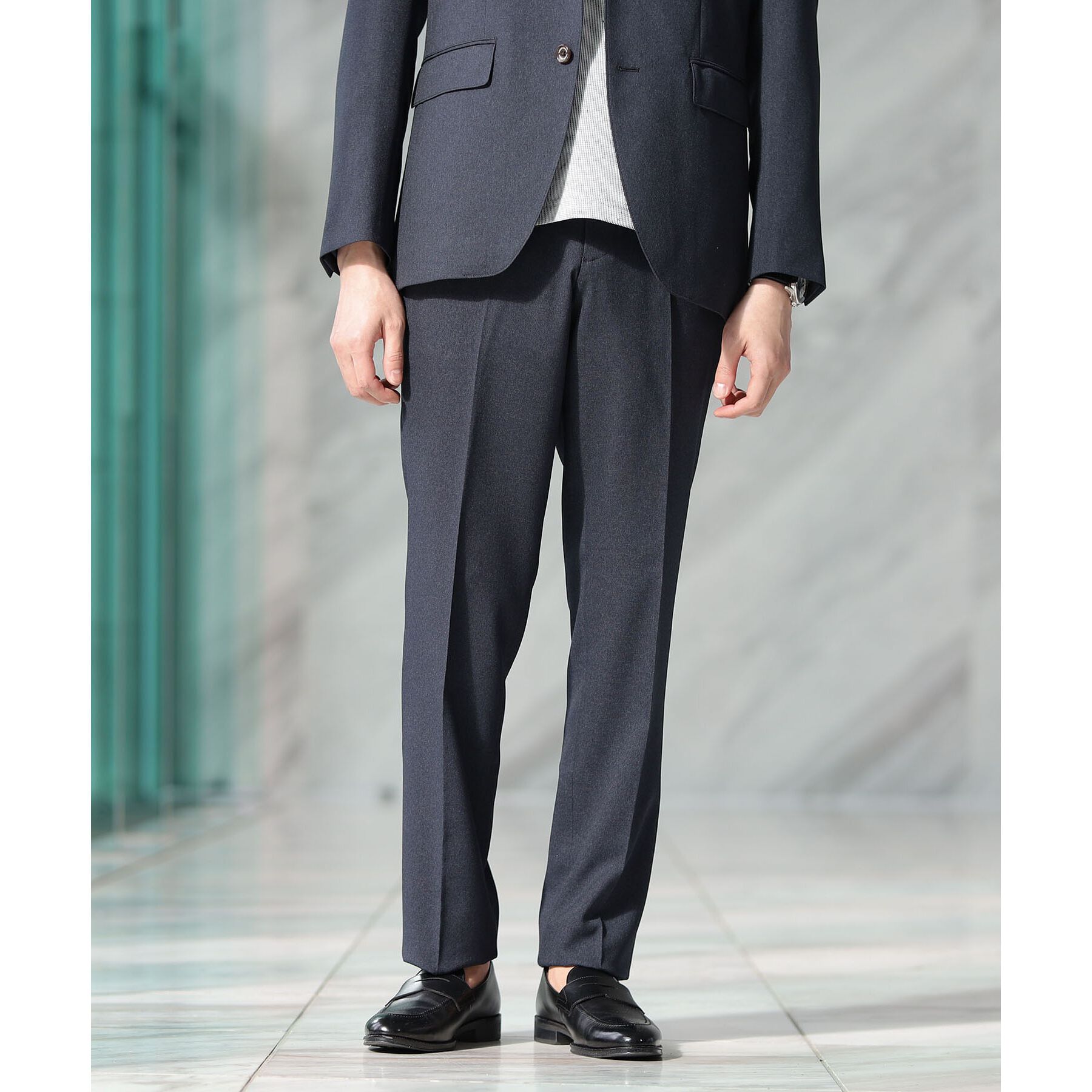 TAKEO KIKUCHI「【ON/OFF対応】メランジ シャークスキン ストレッチ パンツ / セットアップ」|その他|