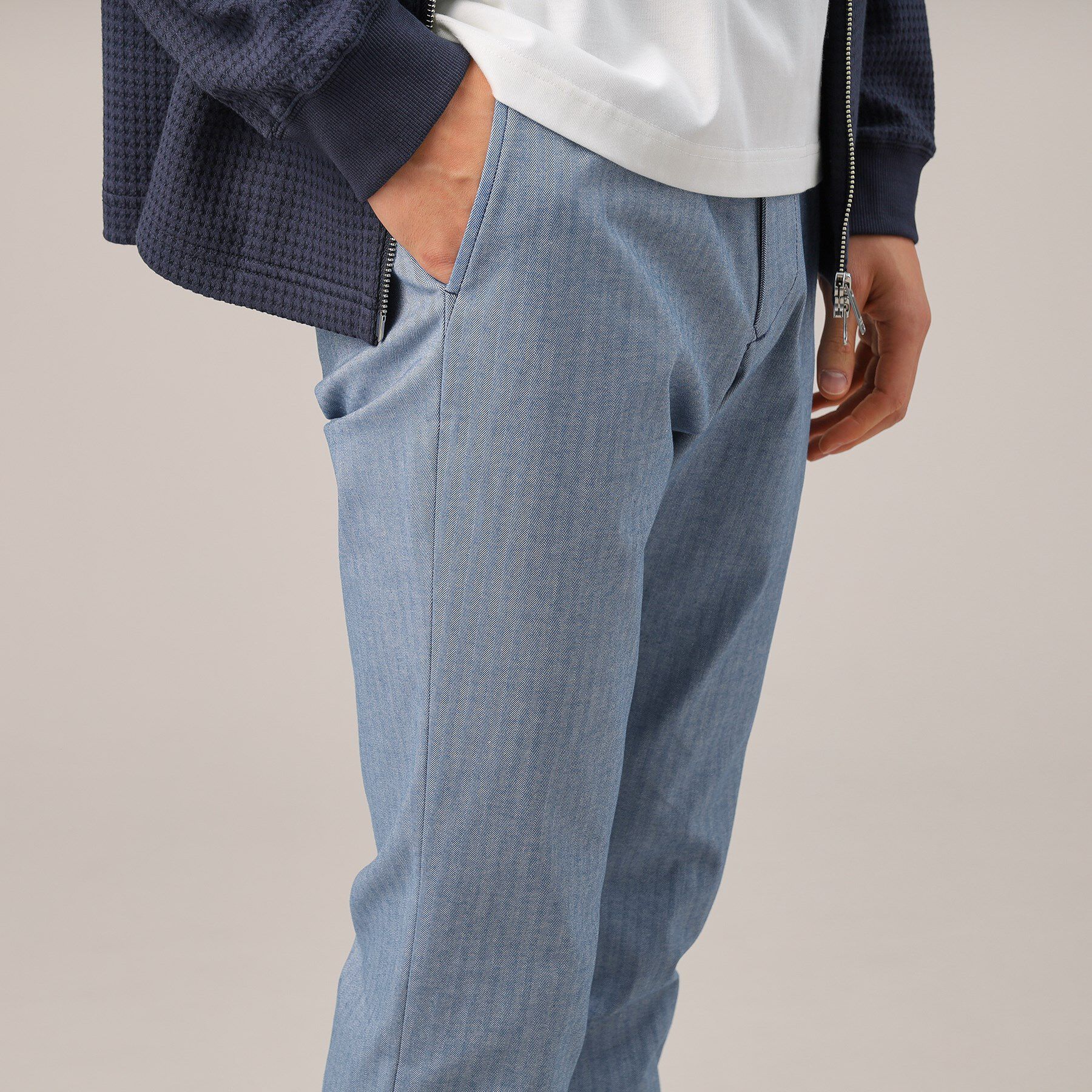 TAKEO KIKUCHI「【Made in JAPAN】播州織 ヘリンボン ストレート パンツ」|その他|