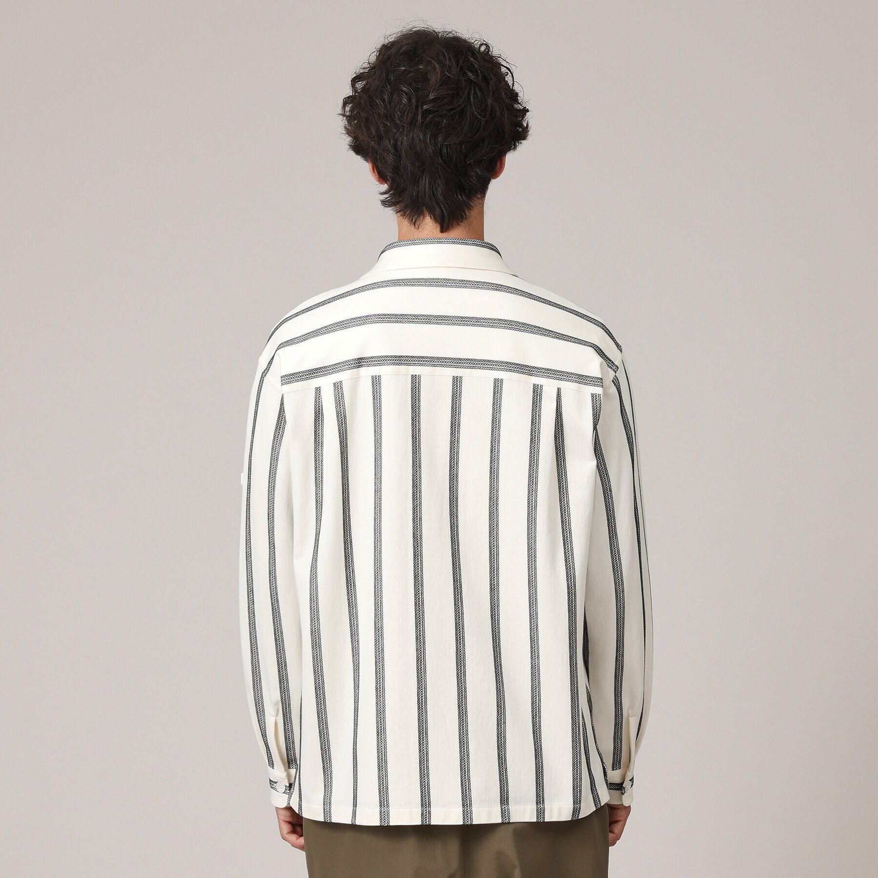 TAKEO KIKUCHI「カラミ ストライプ ジャージー シャツ」|シャツ・ブラウス|