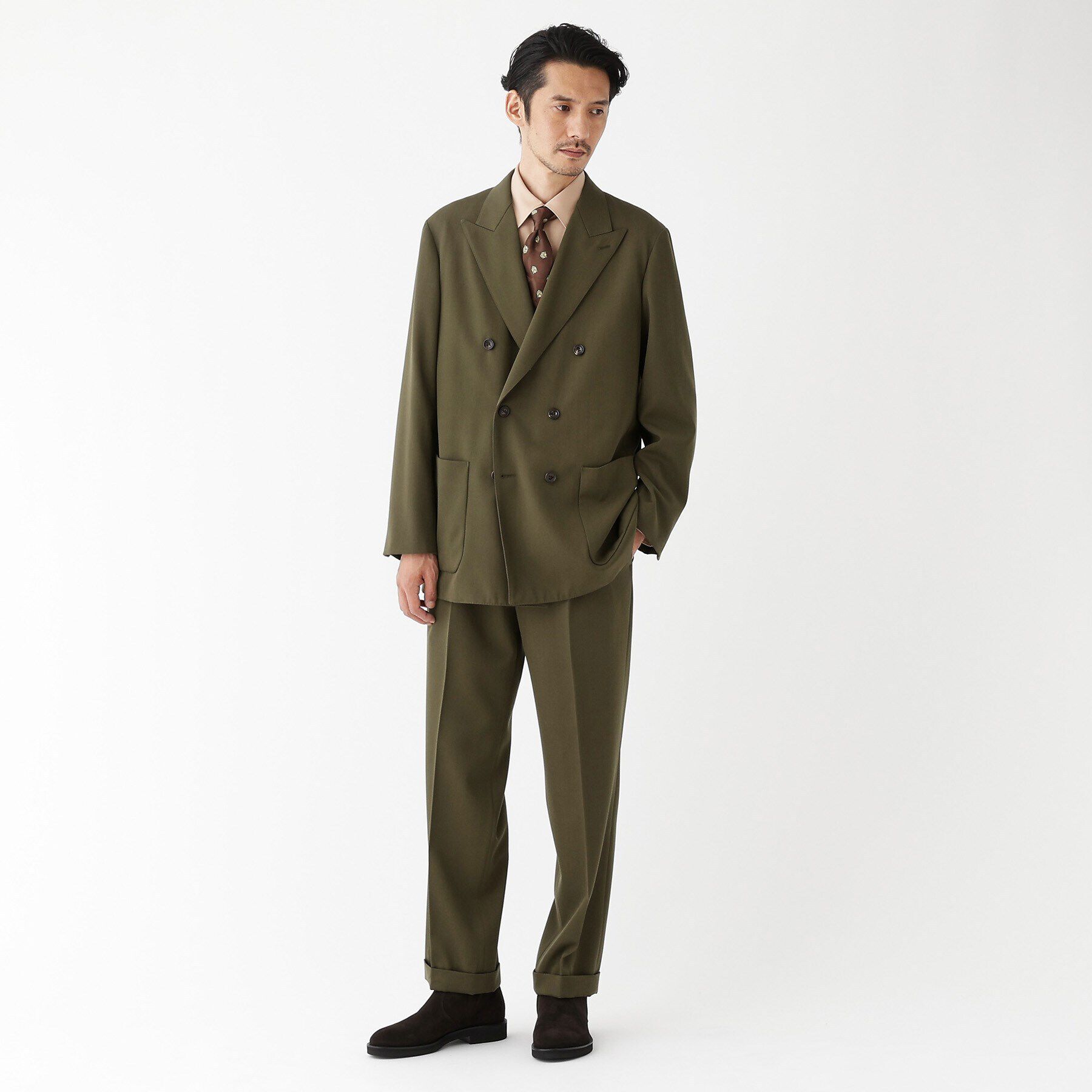 TAKEO KIKUCHI「【THE FLAGSHIP】ギャバ ダブルジャケット」|テーラードジャケット|