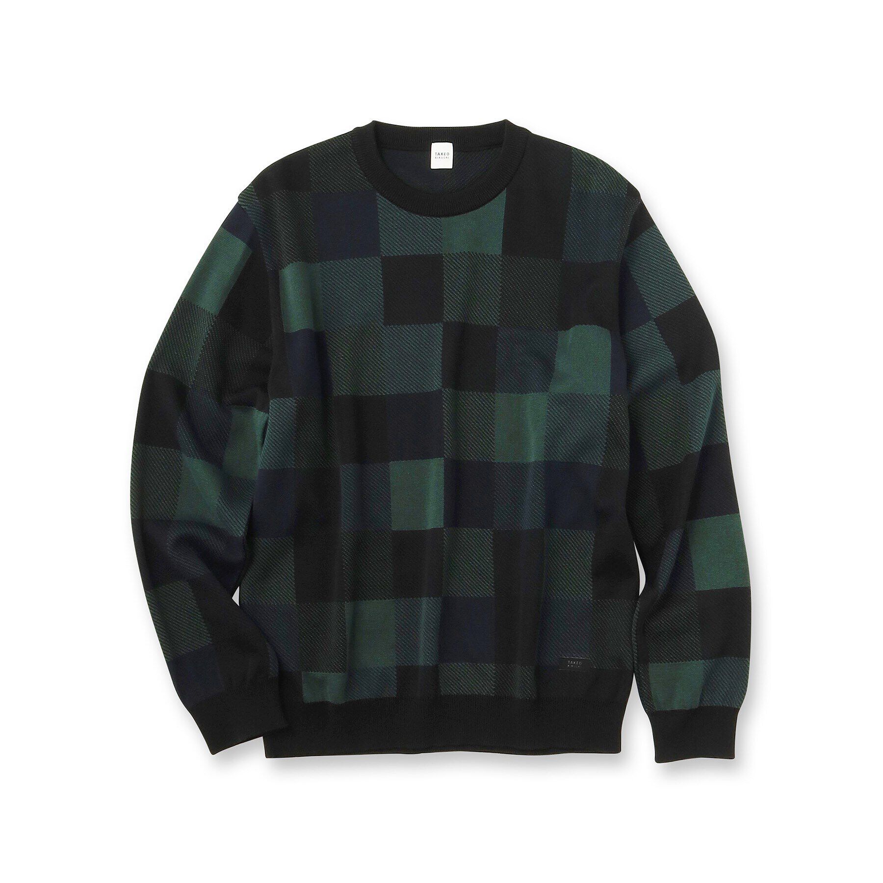 TAKEO KIKUCHI「チェック柄 プルオーバー ニット」|ニット・セーター|