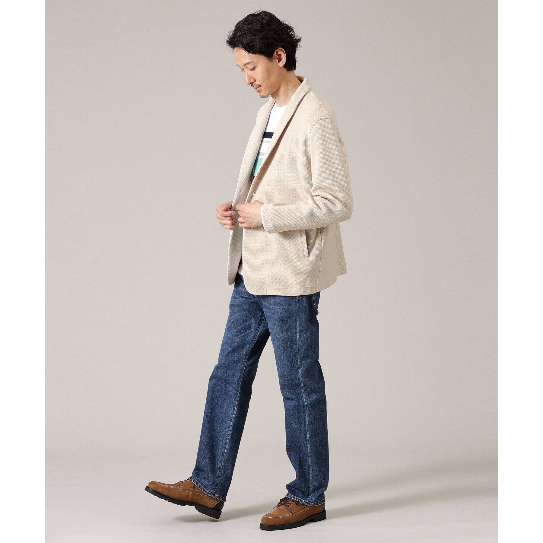 TAKEO KIKUCHI「【尾州織】ショールカラー カーディガン ジャケット」|カーディガン|