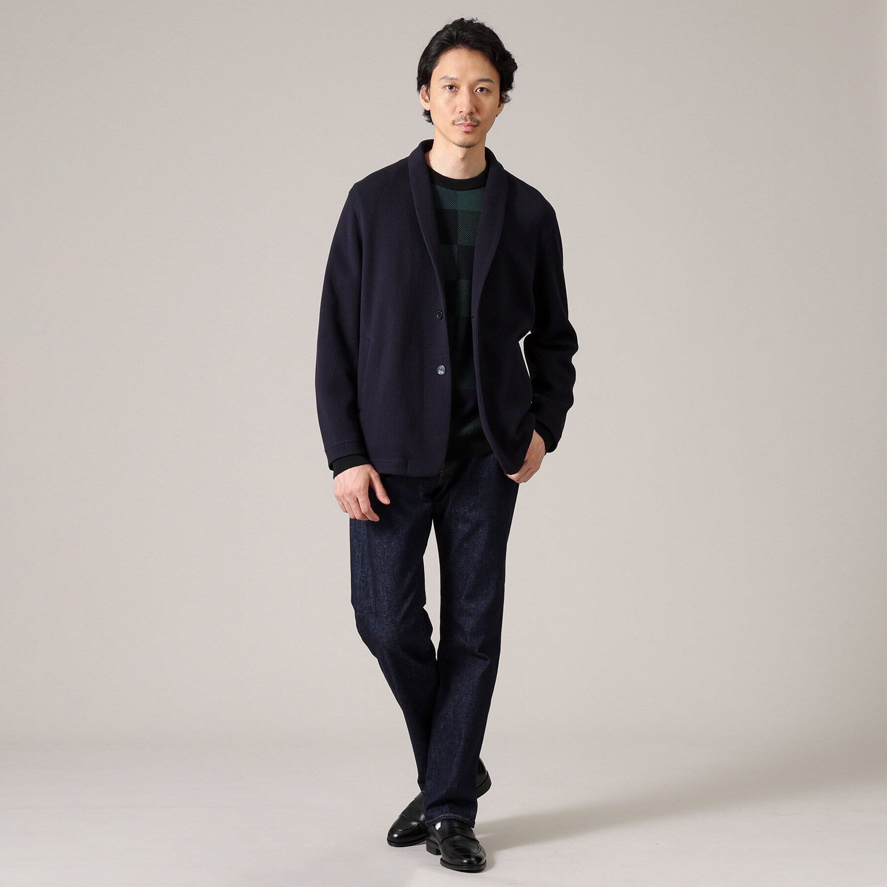 TAKEO KIKUCHI「【尾州織】ショールカラー カーディガン ジャケット」|カーディガン|