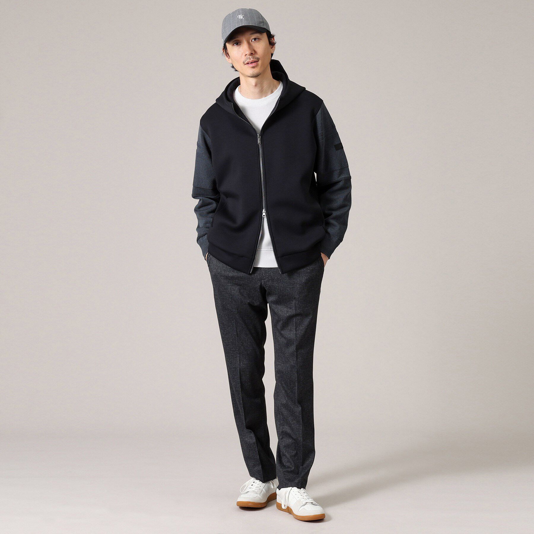 TAKEO KIKUCHI「【Made in JAPAN】ニットスリーブ ジップアップ パーカ」|パーカー|