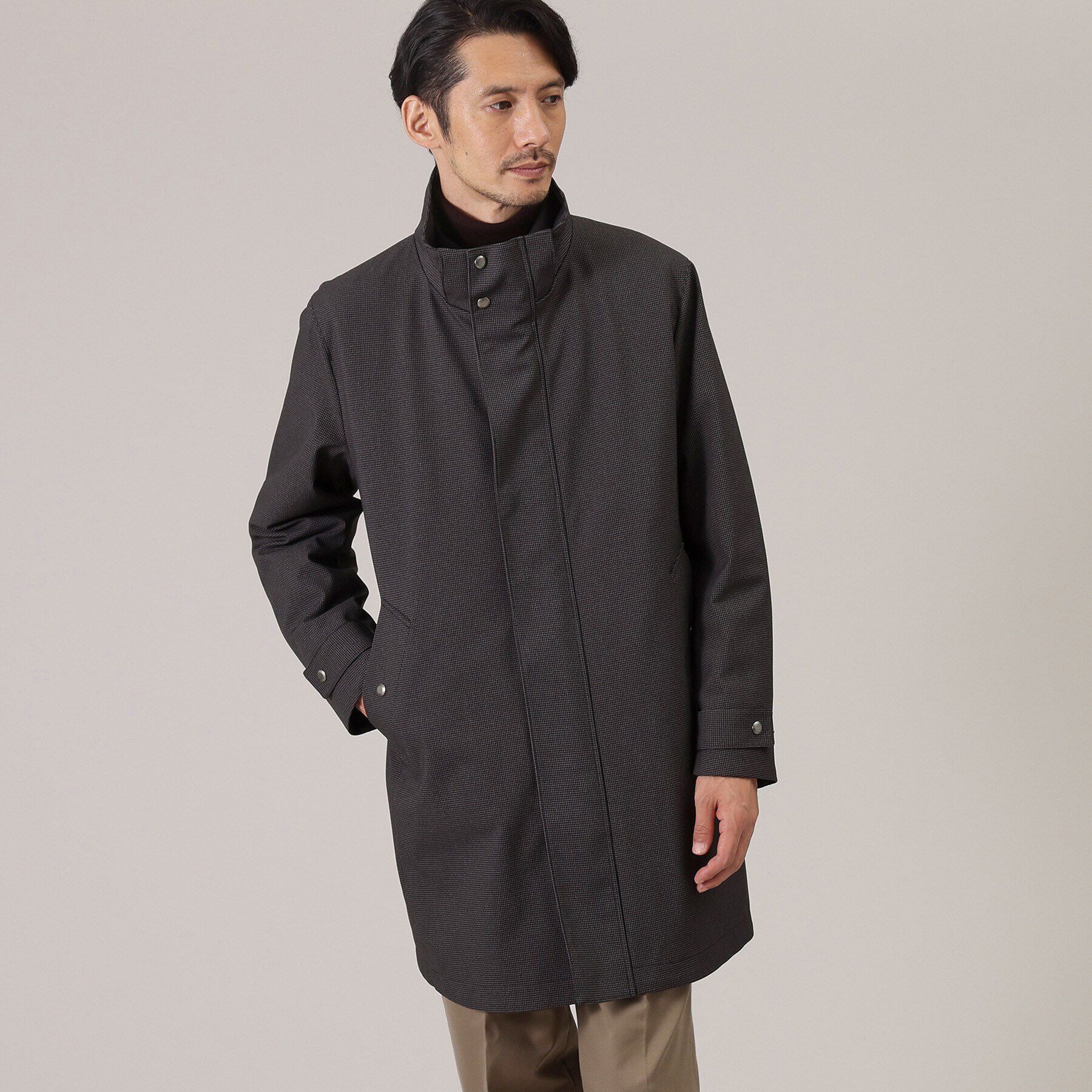 TAKEO KIKUCHI「【3WAY】ハウンズトゥース ダウンライナー コート」|その他|