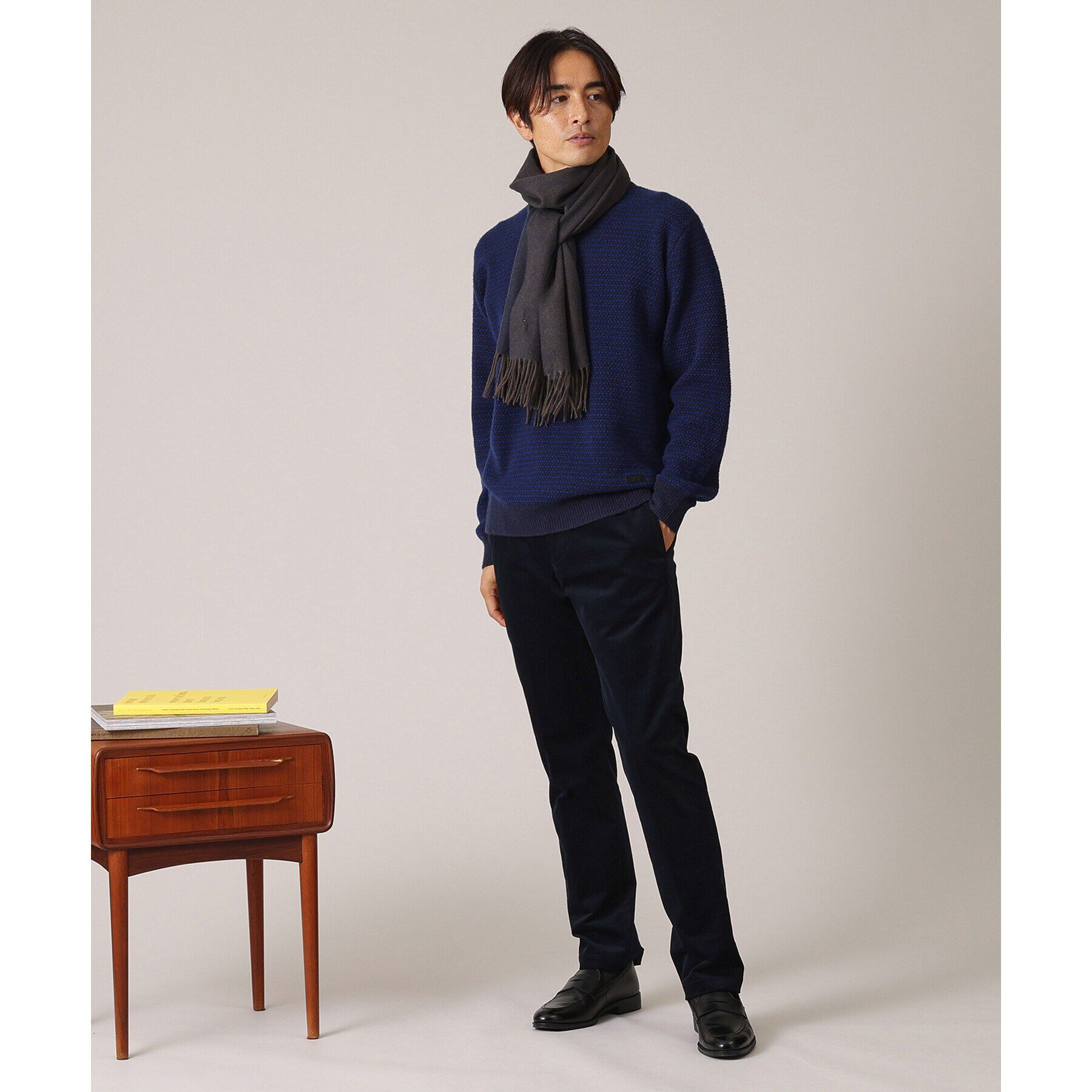 TAKEO KIKUCHI「【洗えるカシミヤ】大きめシングルリバー マフラー」|ストール|