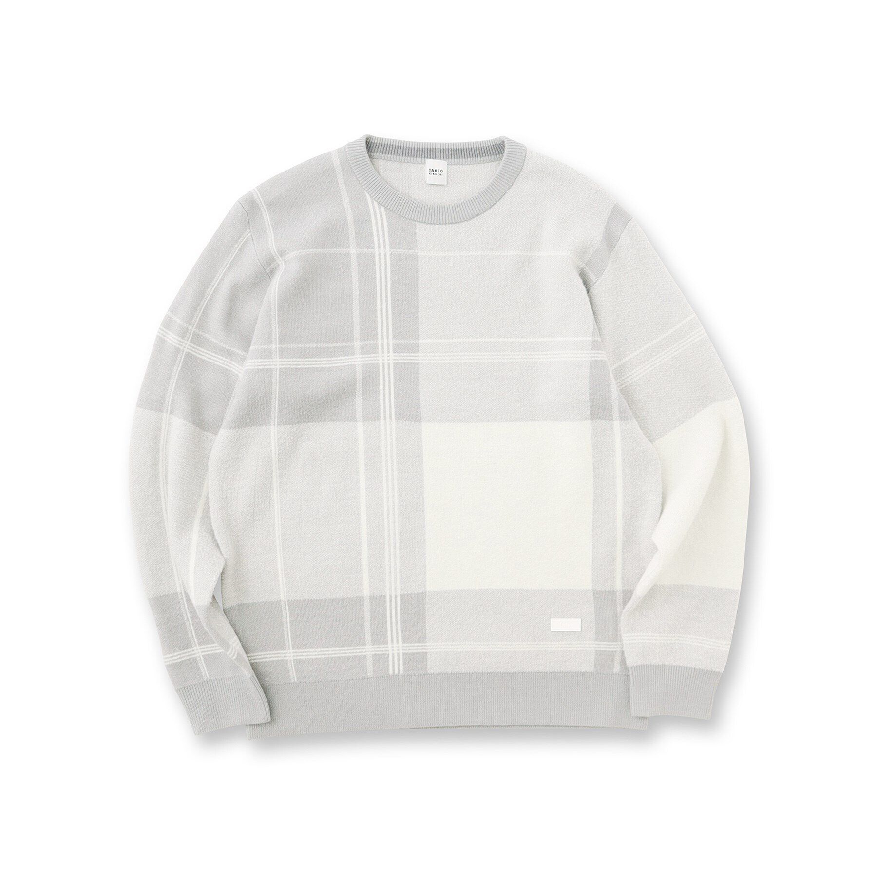 TAKEO KIKUCHI「ビッグチェック プルオーバー ニット」|ニット・セーター|