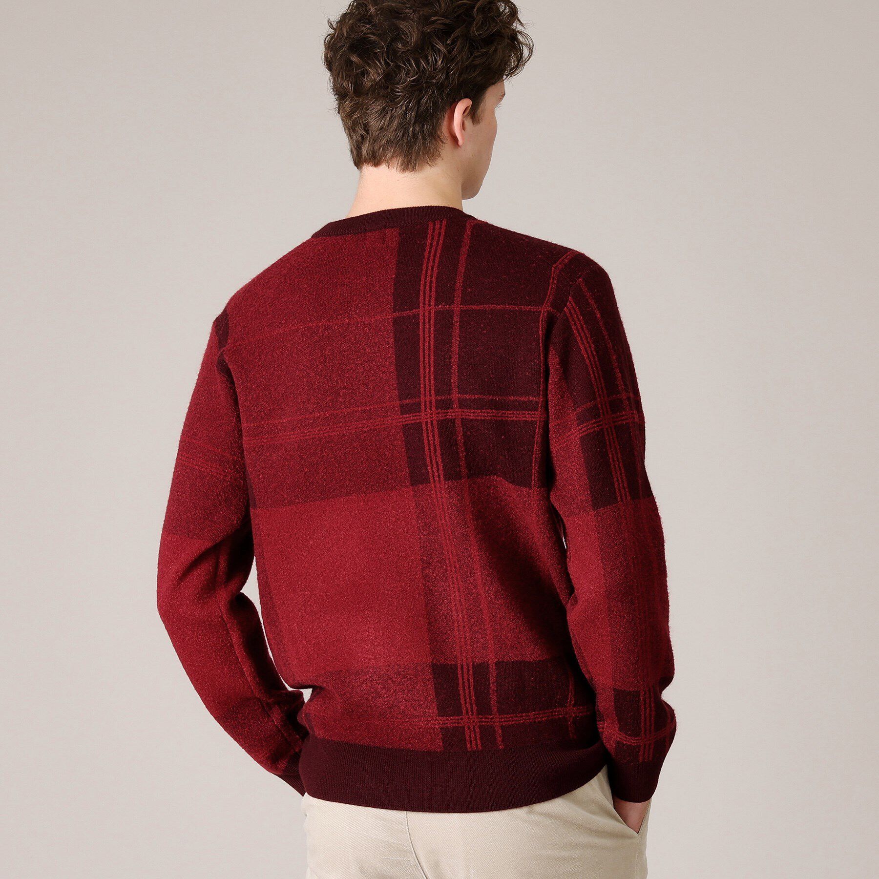 TAKEO KIKUCHI「ビッグチェック プルオーバー ニット」|ニット・セーター|