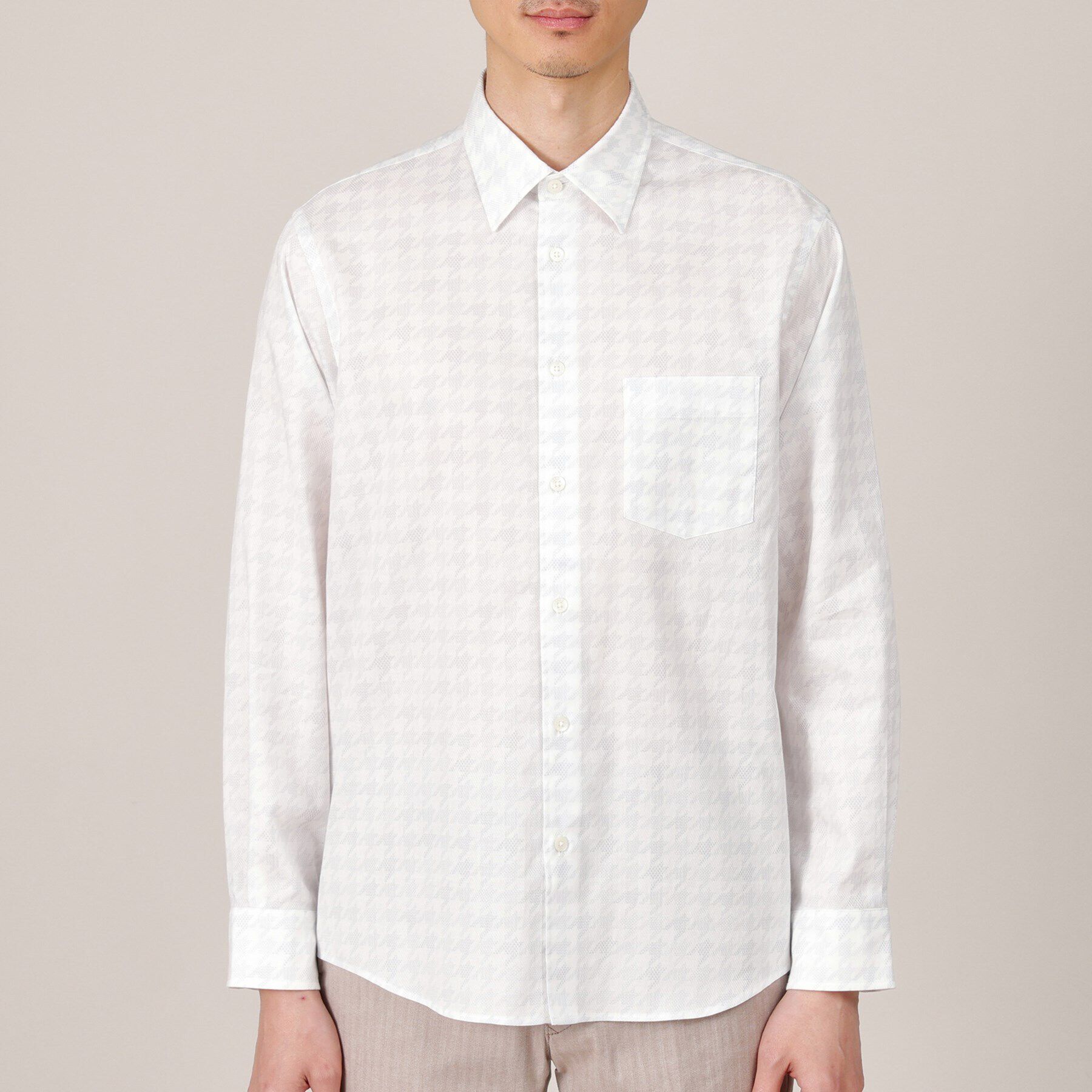 TAKEO KIKUCHI「【Made in JAPAN】千鳥プリント シャツ」|シャツ・ブラウス|