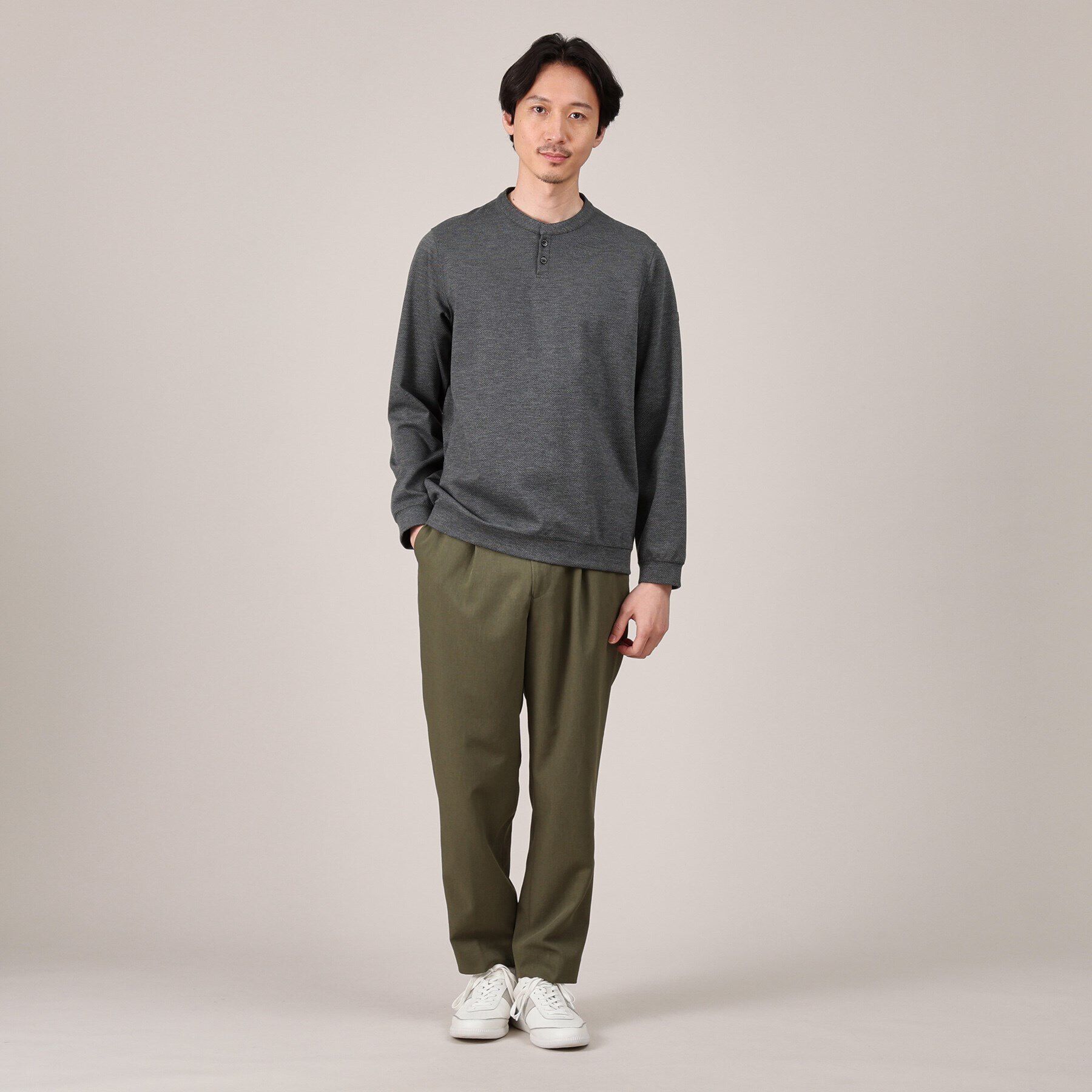 TAKEO KIKUCHI「メランジ ハニカム プルーバー」|Tシャツ・カットソー|