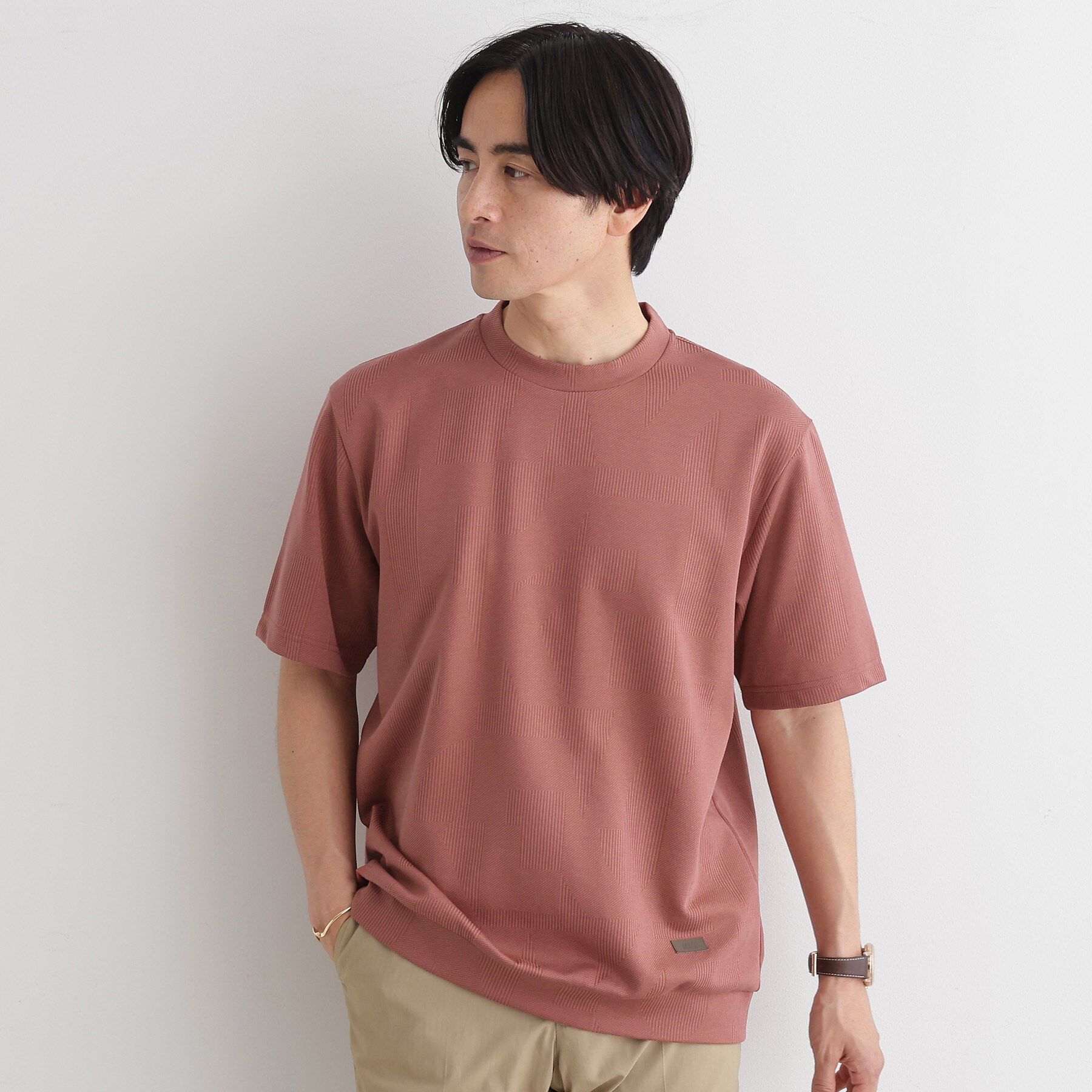 TAKEO KIKUCHI「【尾州ファブリック】 スライドパズル柄 ポンチ プルオーバー」|Tシャツ・カットソー|