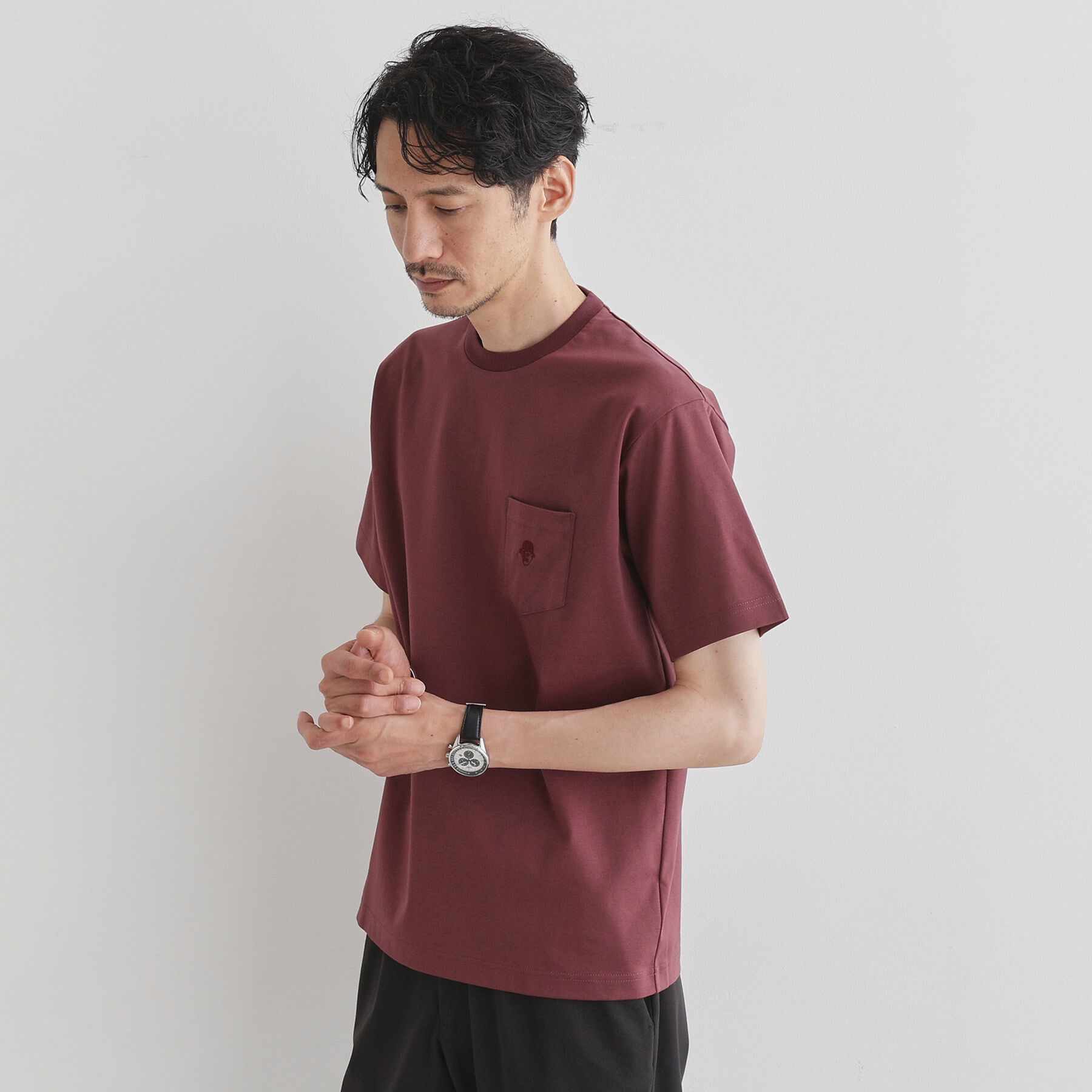 TAKEO KIKUCHI「【COOL CITY WEAR】ワンポイント刺しゅう ポケットTシャツ /接触冷感」|Tシャツ・カットソー|